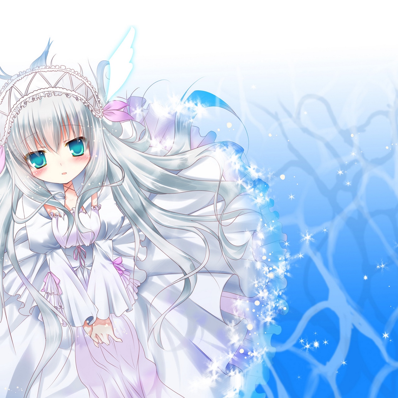 Wallpaper Anime, Girl, Cute, Embarrassment, Air - Cute Anime Background Pc - HD Wallpaper 