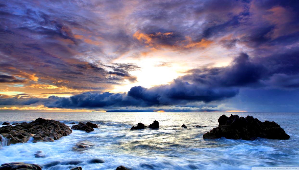 Seaside Hdr ❤ 4k Hd Desktop Wallpaper For 4k Ultra - Beautiful Ocean And Sky - HD Wallpaper 