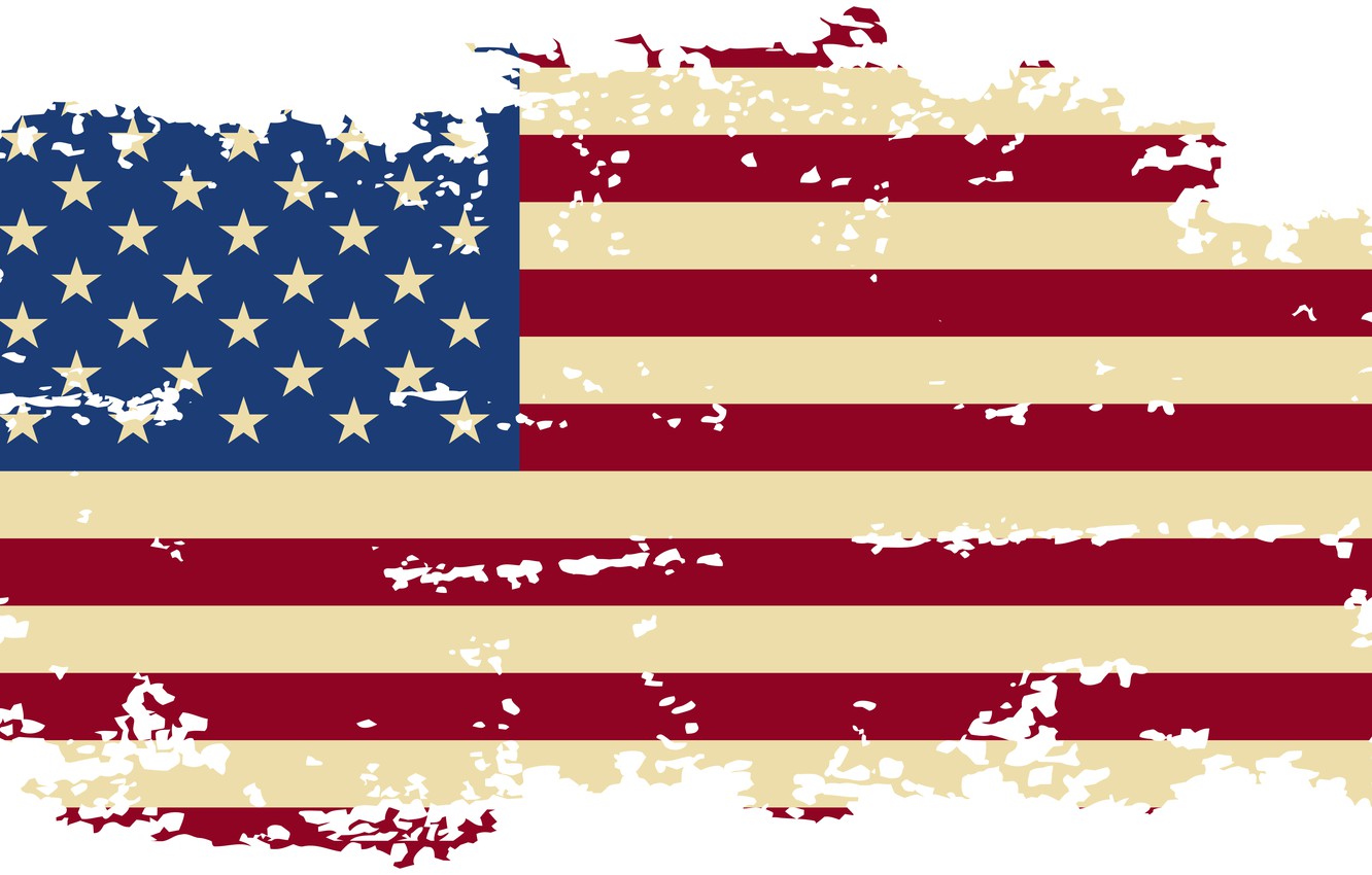 Photo Wallpaper Usa, Stars, America, Textures, Flag, - American Old Flag Vector - HD Wallpaper 