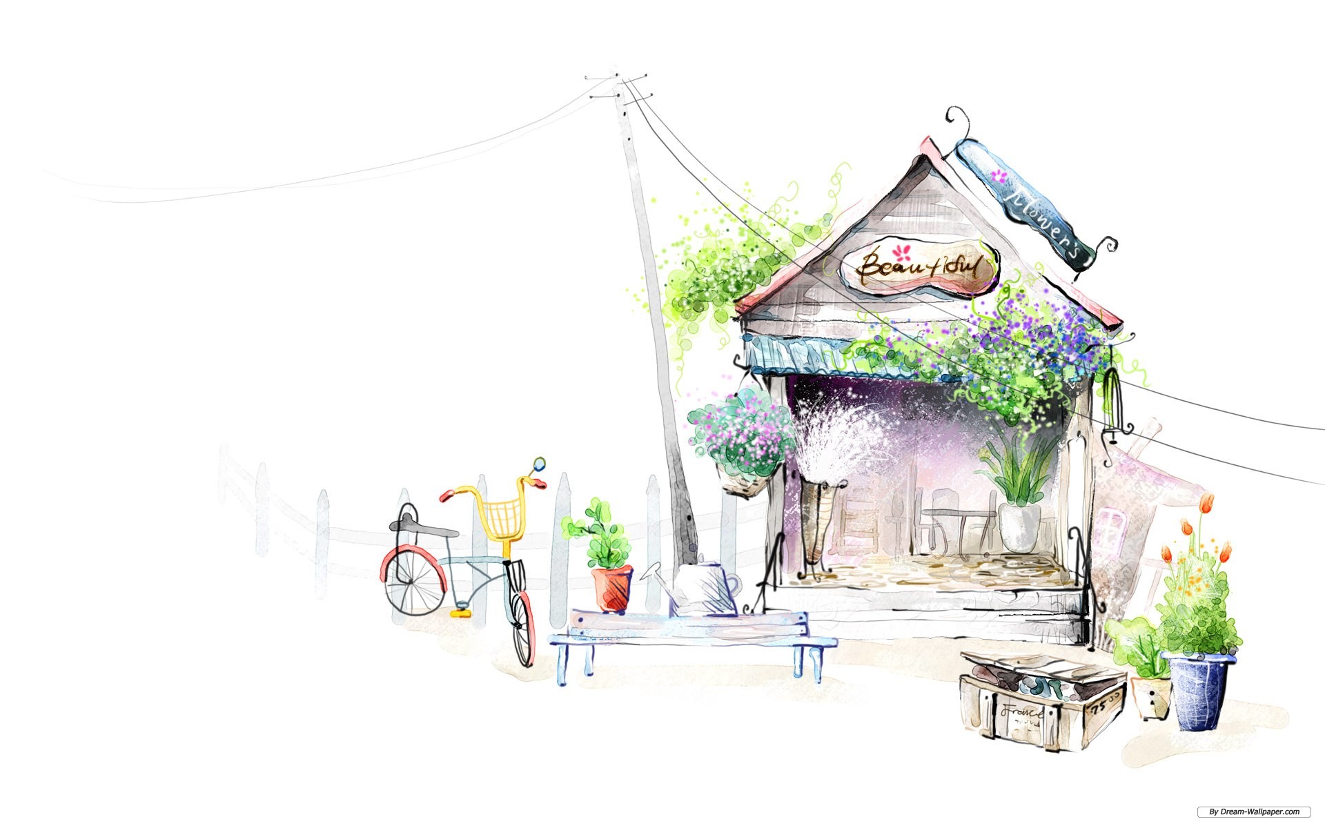 Free Art Wallpaper - Hình Ảnh Ngôi Nhà Hoạt Hình - HD Wallpaper 