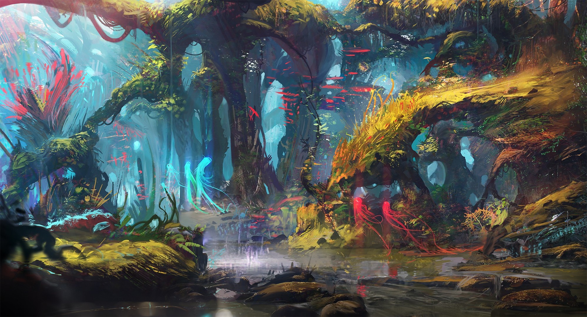 Fantasy Background Drawing - HD Wallpaper 