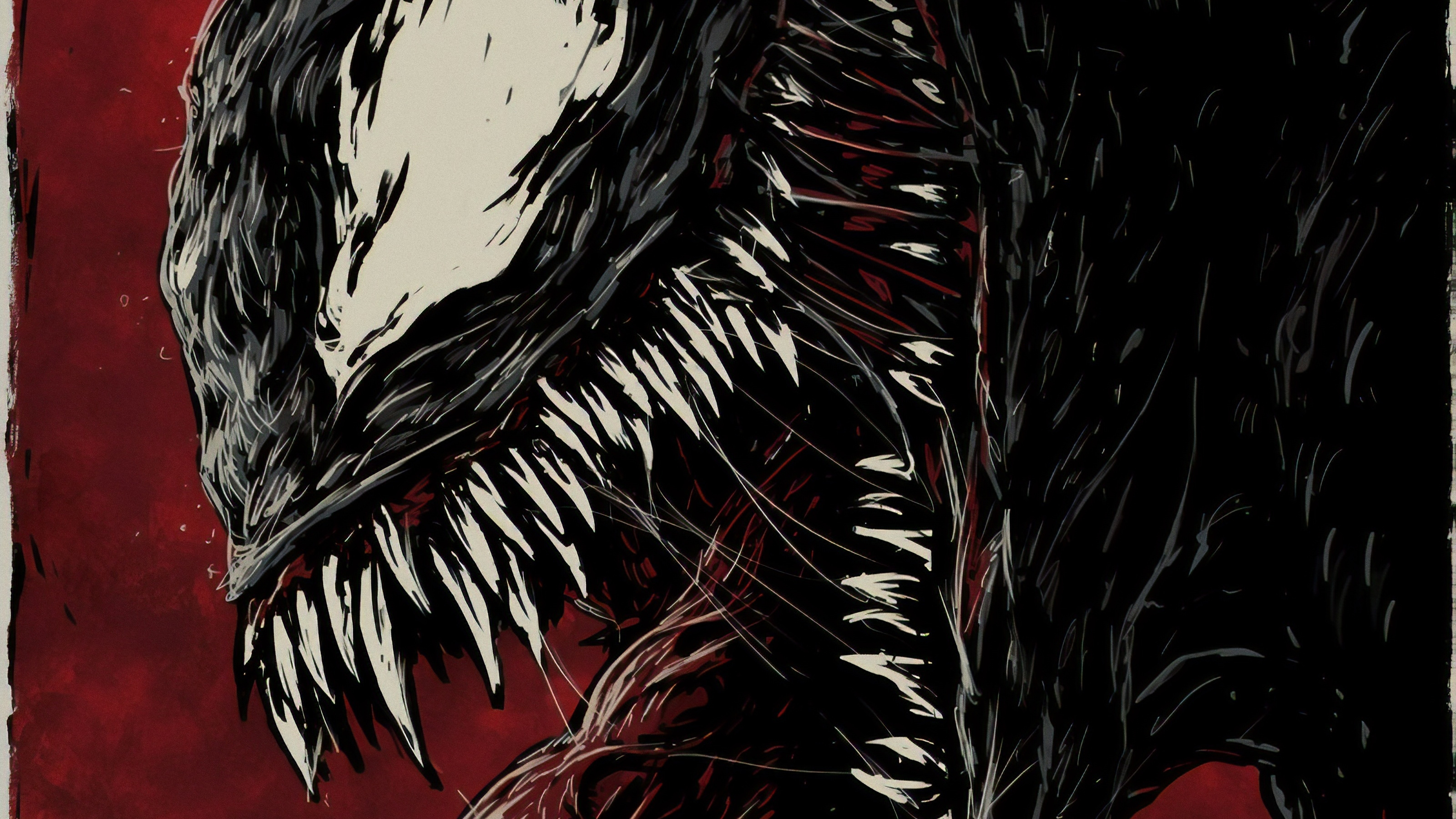 Venom Drawing Background - HD Wallpaper 