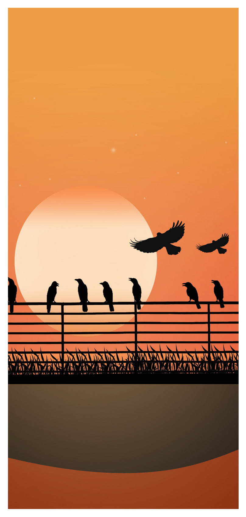 Wallpaper Ponsel Langit Yang Indah - Silhouette - HD Wallpaper 