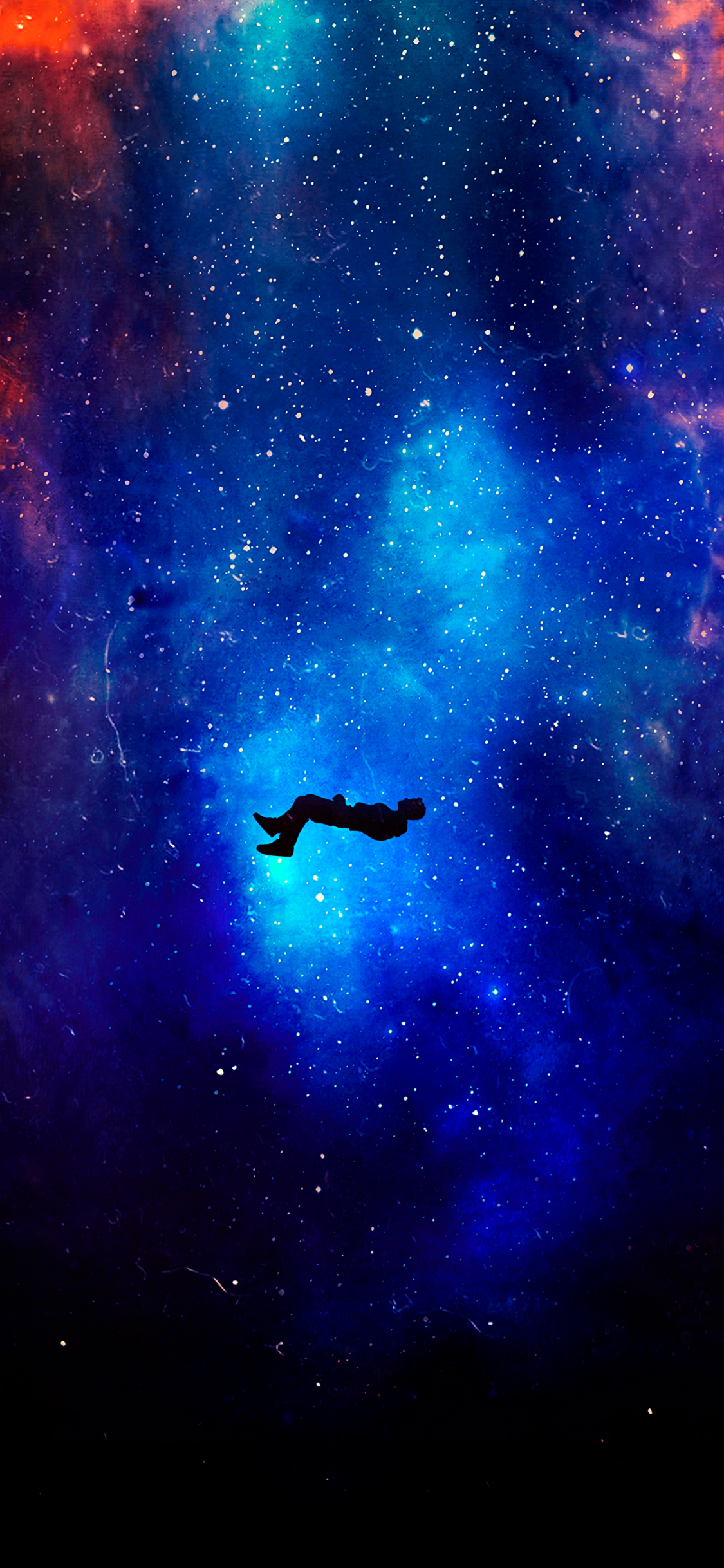 Silhouette, Levitation, Space, Cosmos, Fantasy, Wallpaper - Cosmos Iphone - HD Wallpaper 