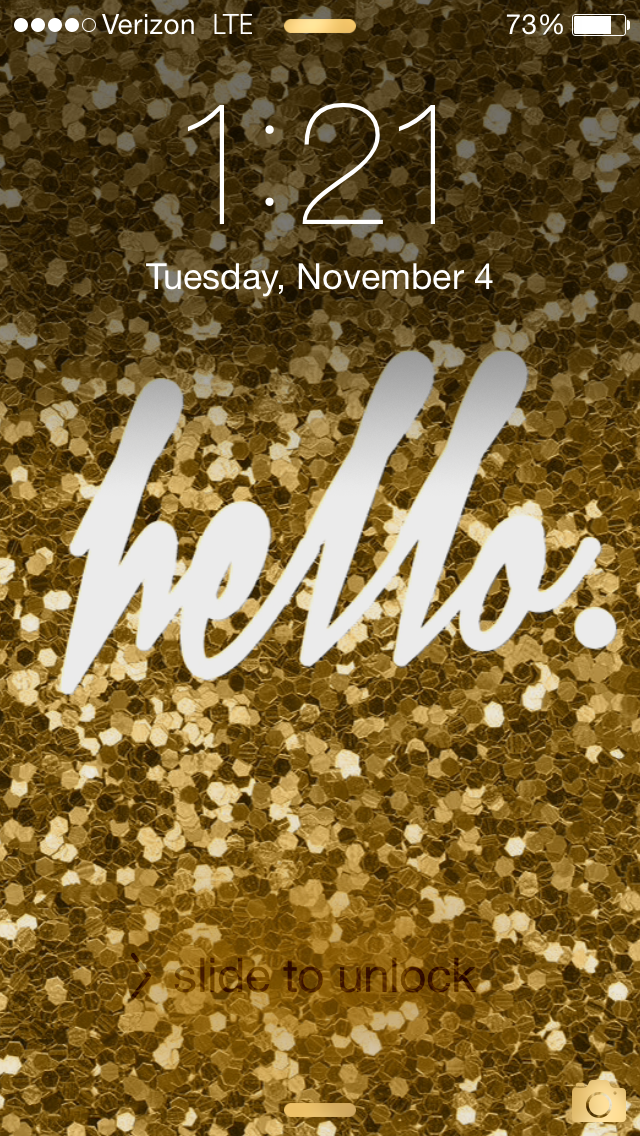 Gold Glitter Hello - Gold Glitter Wallpaper For Iphone 6 - HD Wallpaper 