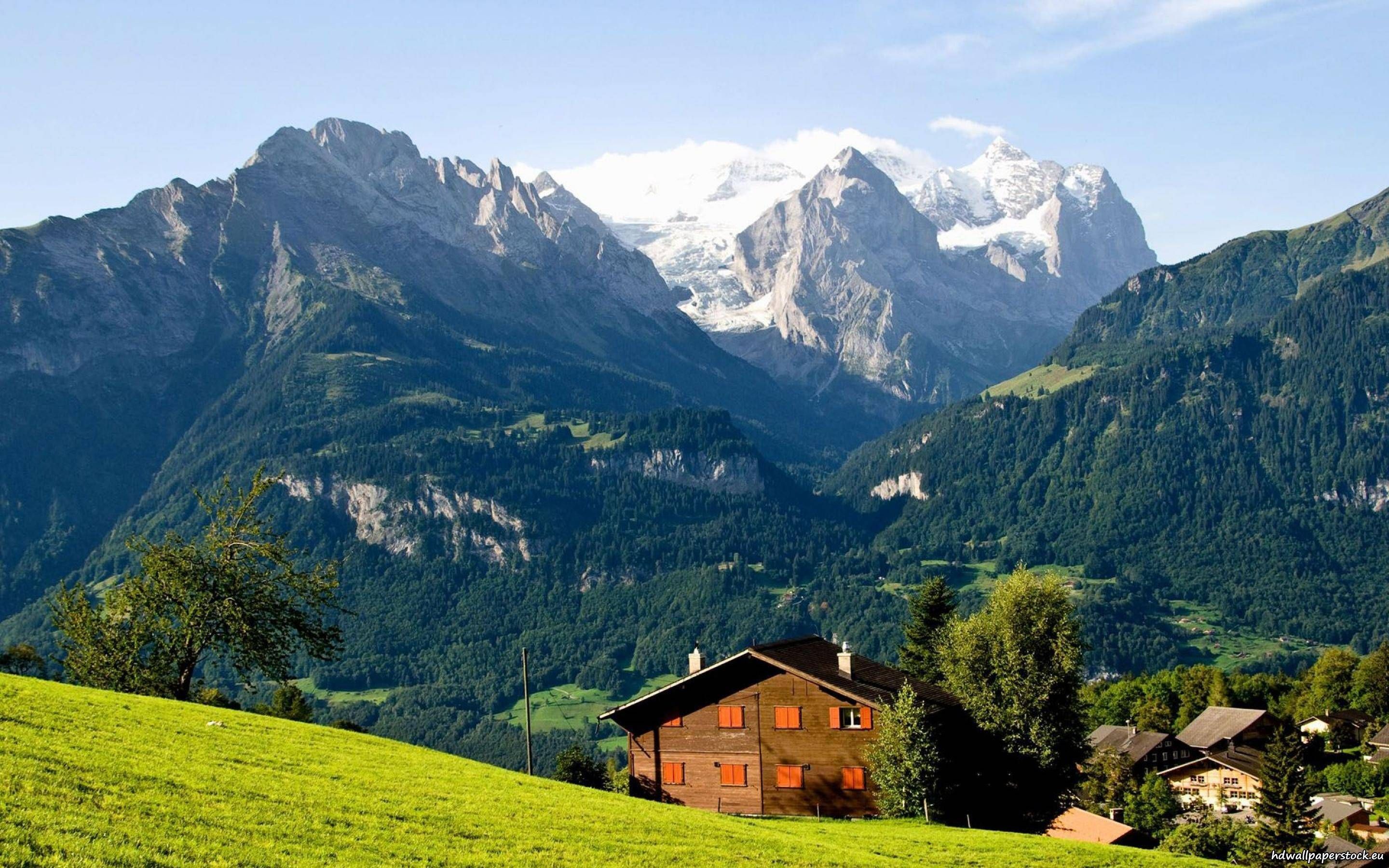 Switzerland Mountains - HD Wallpaper 