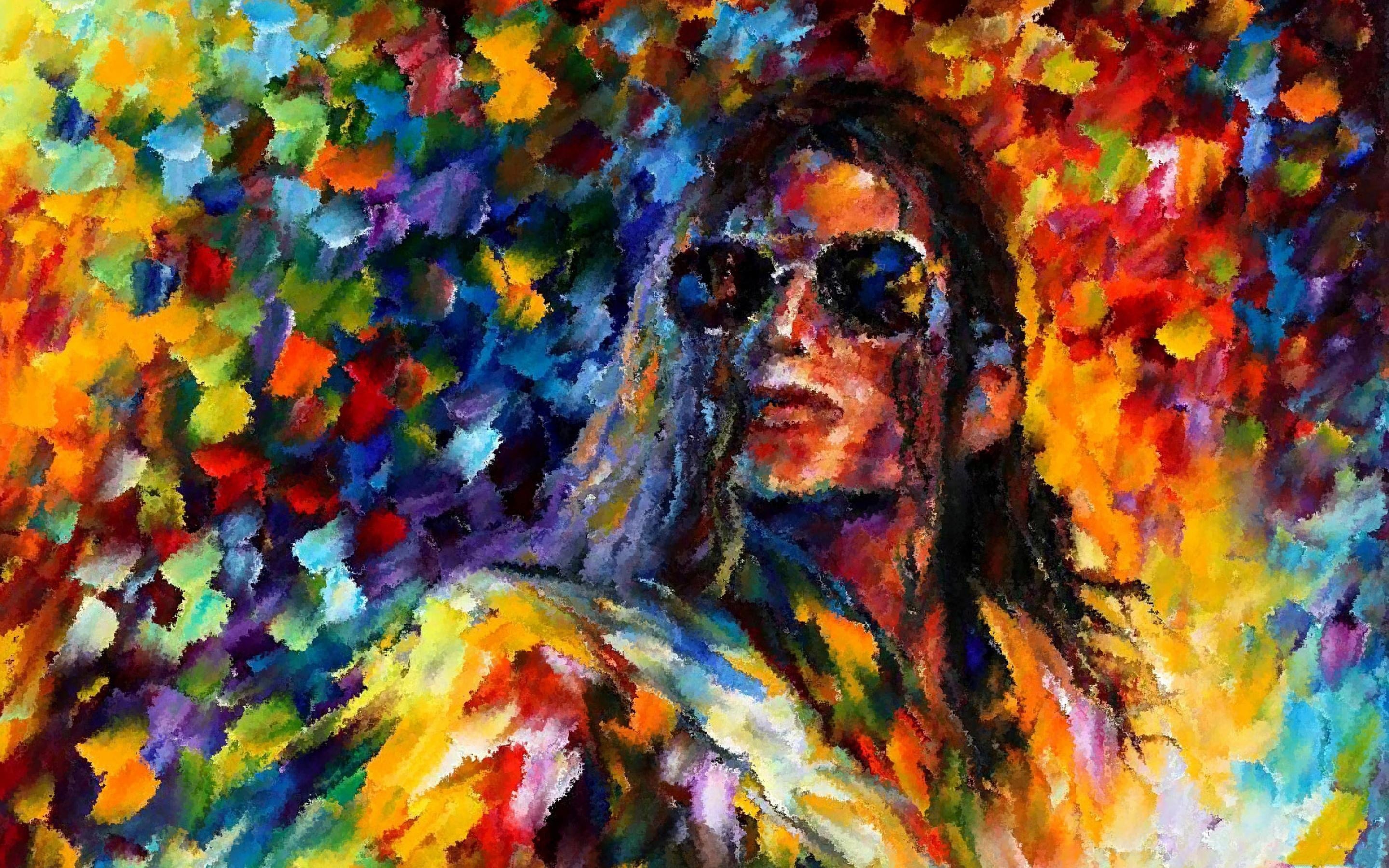 Michael Jackson Colorful Arte Wallpaper Hd Background - Painting Art - HD Wallpaper 