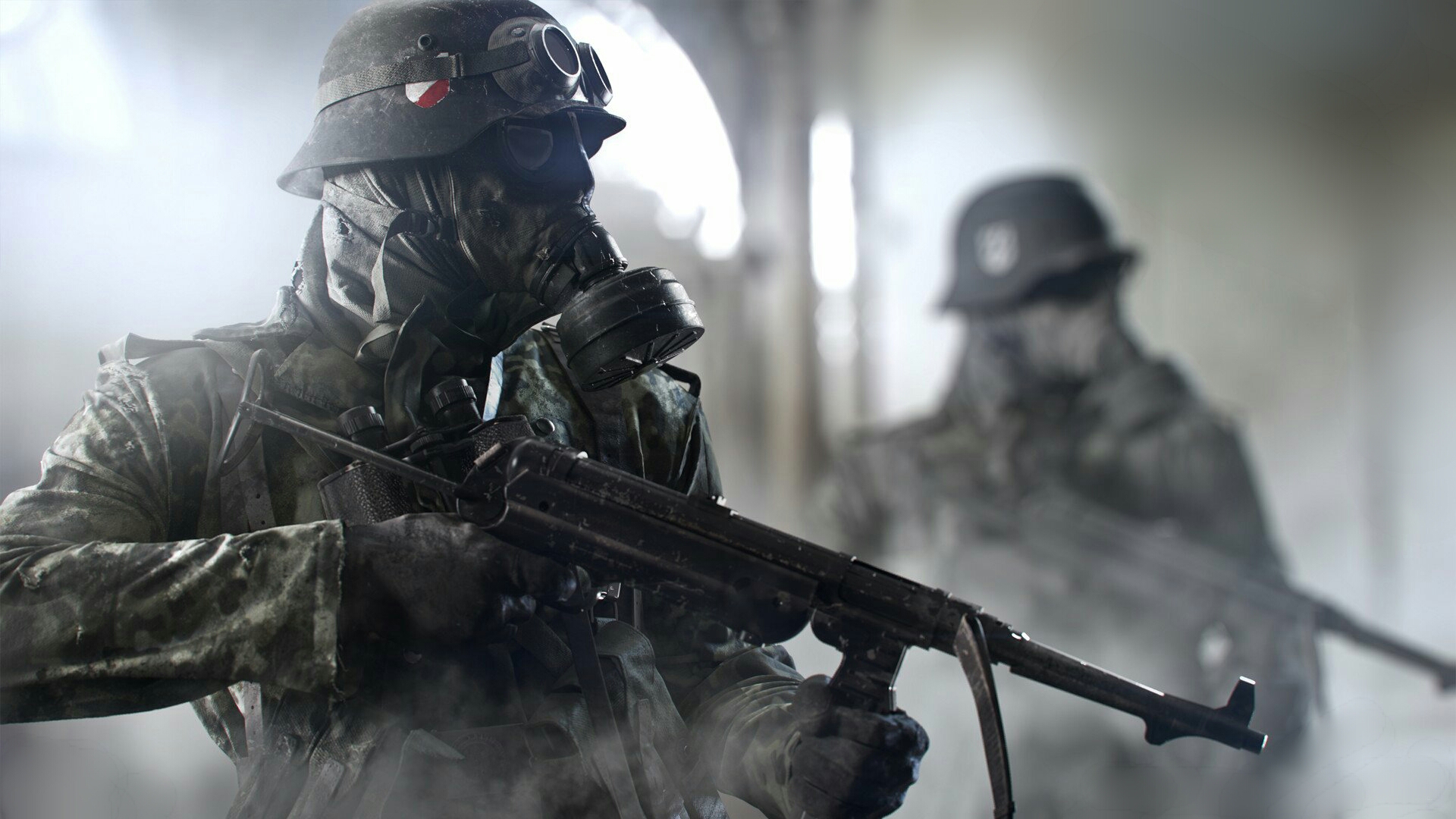Wallpaper Of Battlefield V, Soldier, Gaz Mask, Video - Battlefield V - HD Wallpaper 