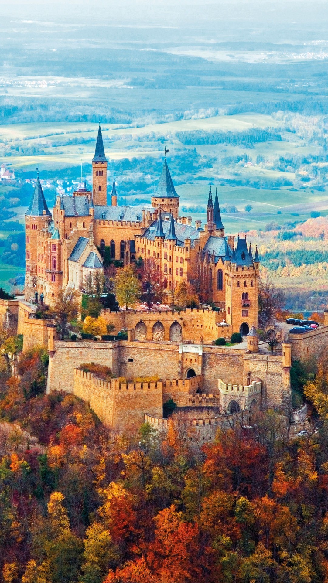 Germany, Bavyera, Neuschwanstein Castle, Forest - Hohenzollern Castle - HD Wallpaper 