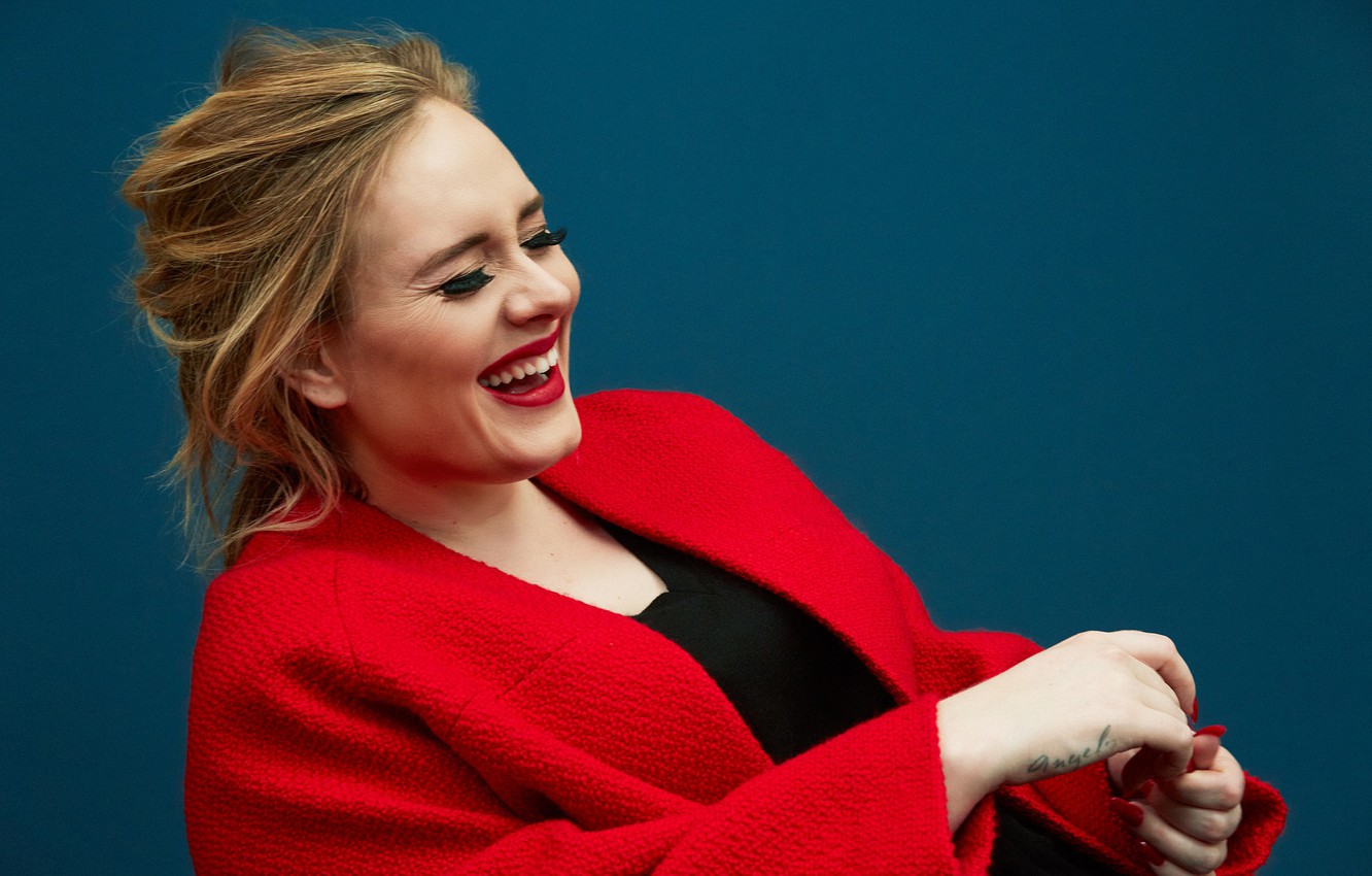 Photo Wallpaper Singer, Adele, American, Red Lipstick, - Adele Time - HD Wallpaper 