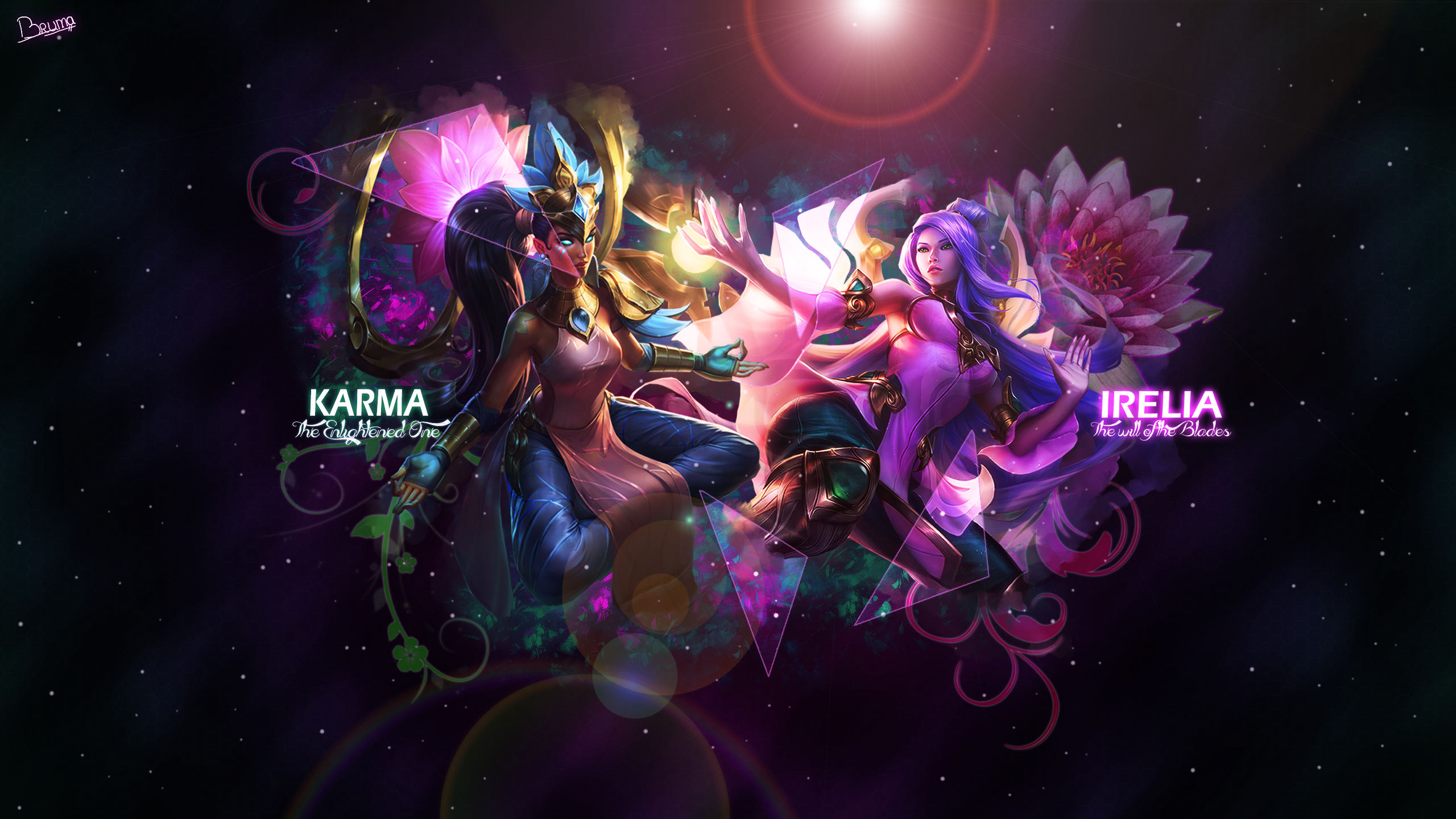 Order Of The Lotus Karma & Irelia Wallpaper - Karma Order Of The Lotus Irelia - HD Wallpaper 