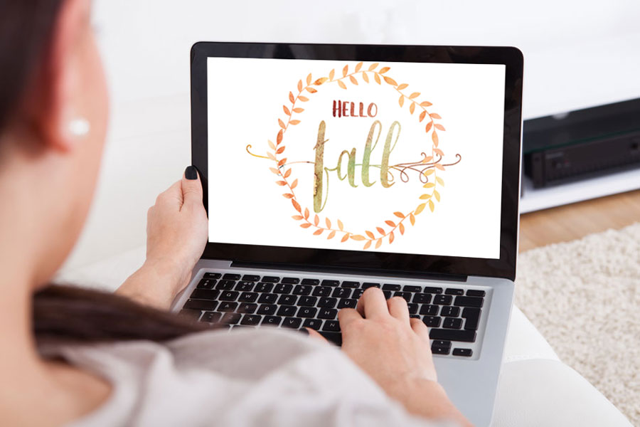 Hello Fall Digital Wallpaper - Password Laptop - HD Wallpaper 