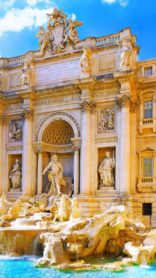 Trevi Fountain, Rome, Italy, Tourism, Travel - Trevi Fountain - HD Wallpaper 