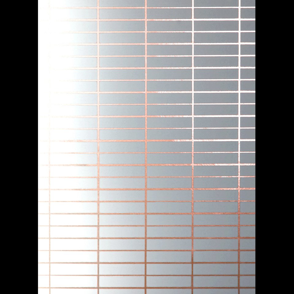 Grid Wallpaper Copper Rose White - Copper White - HD Wallpaper 
