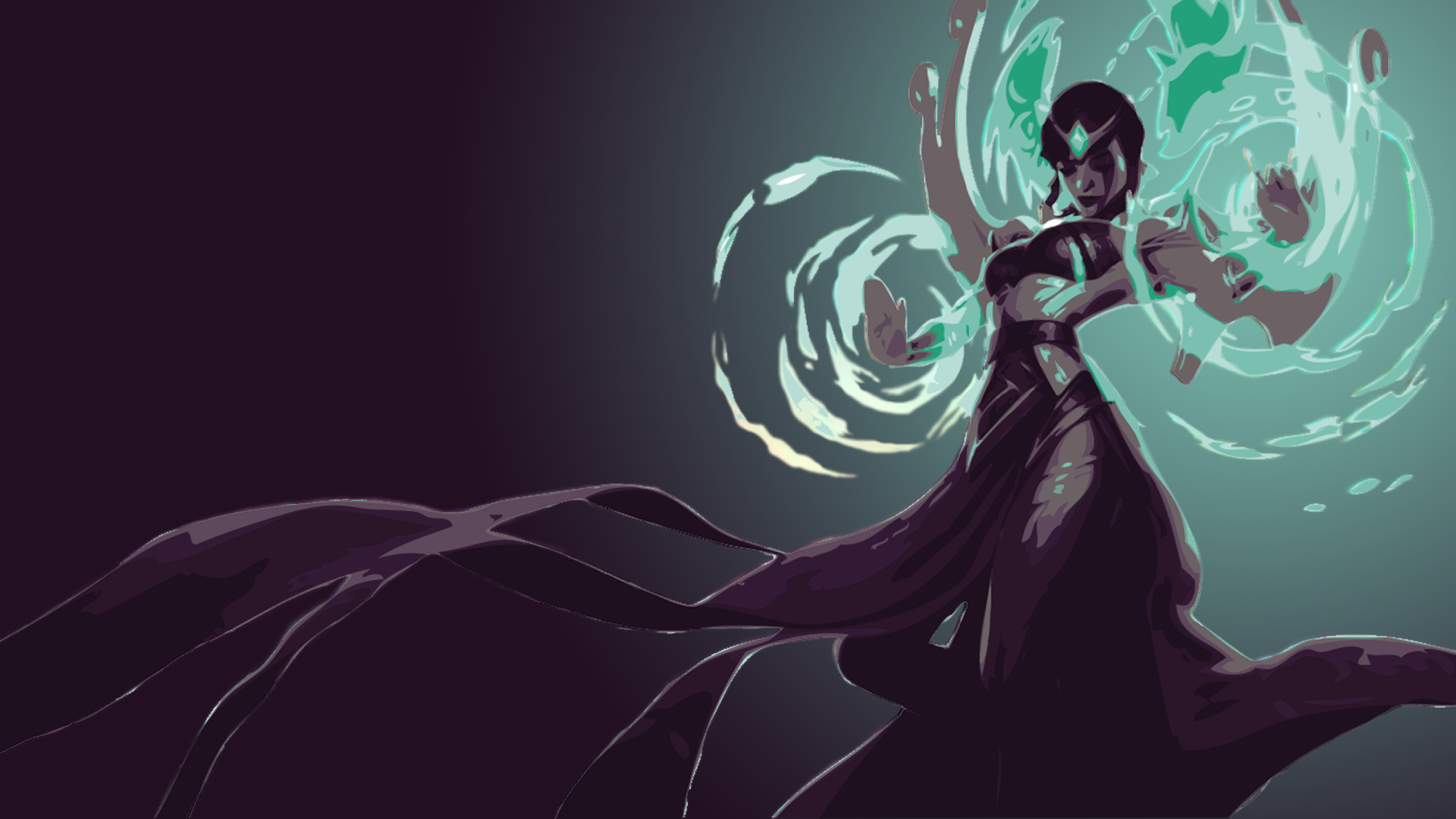 Karma Classic Skin Minimalistic Wallpaper - Карма Лига Легенд - HD Wallpaper 