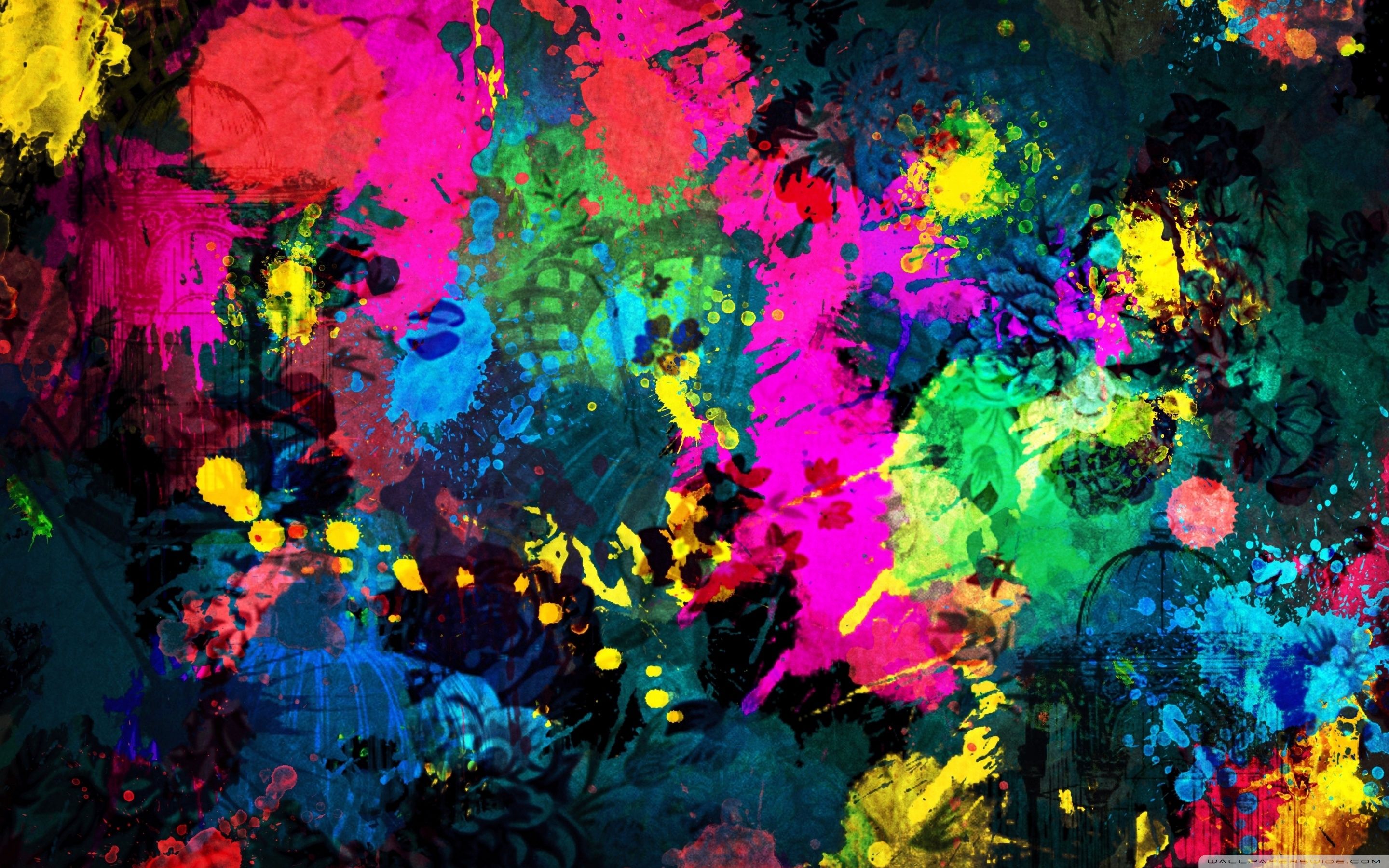 Colorful Paint Splatter ❤ 4k Hd Desktop Wallpaper For - Graffiti Paint Splatter Background - HD Wallpaper 