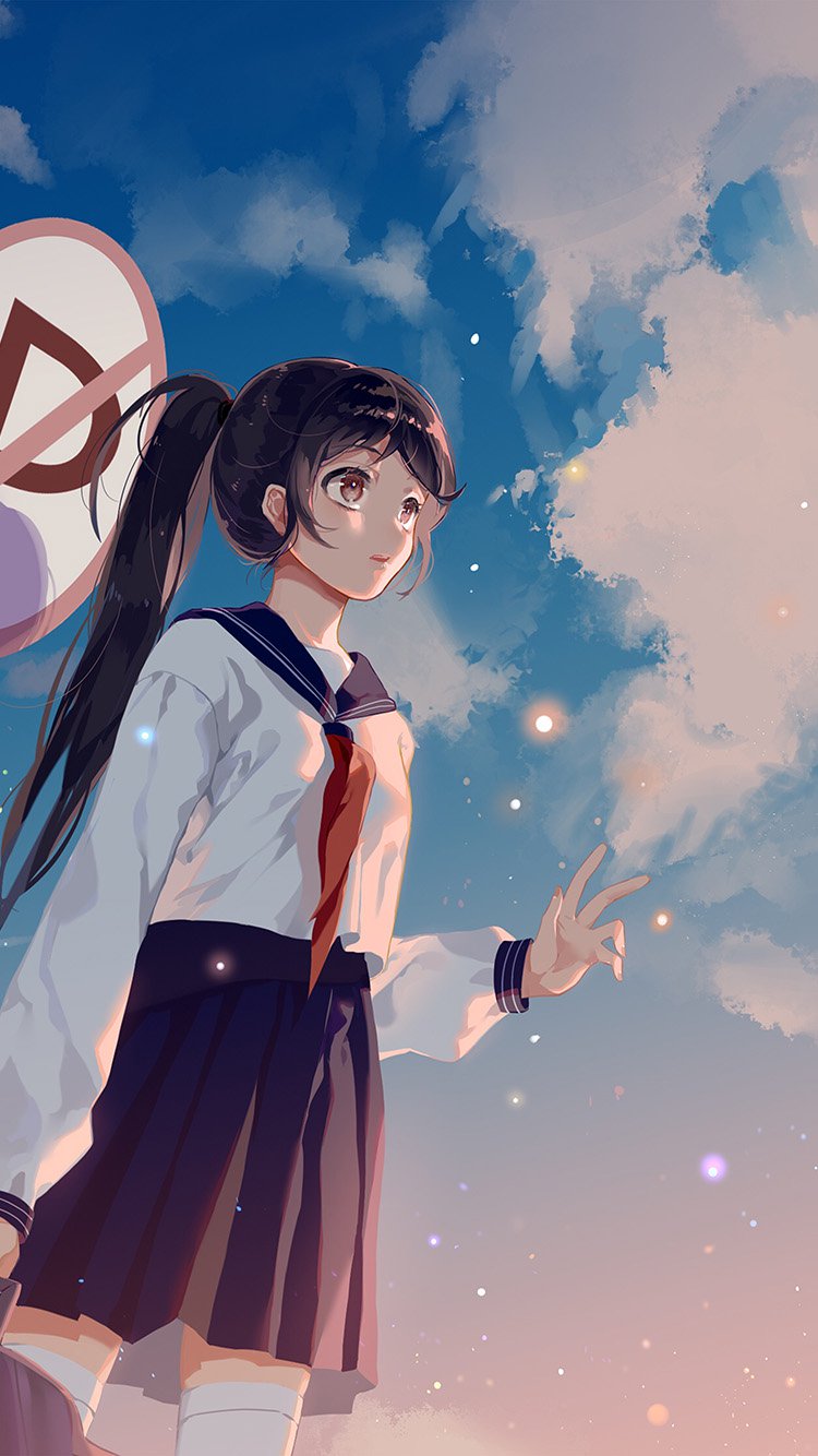 Anime Girl School Art - HD Wallpaper 
