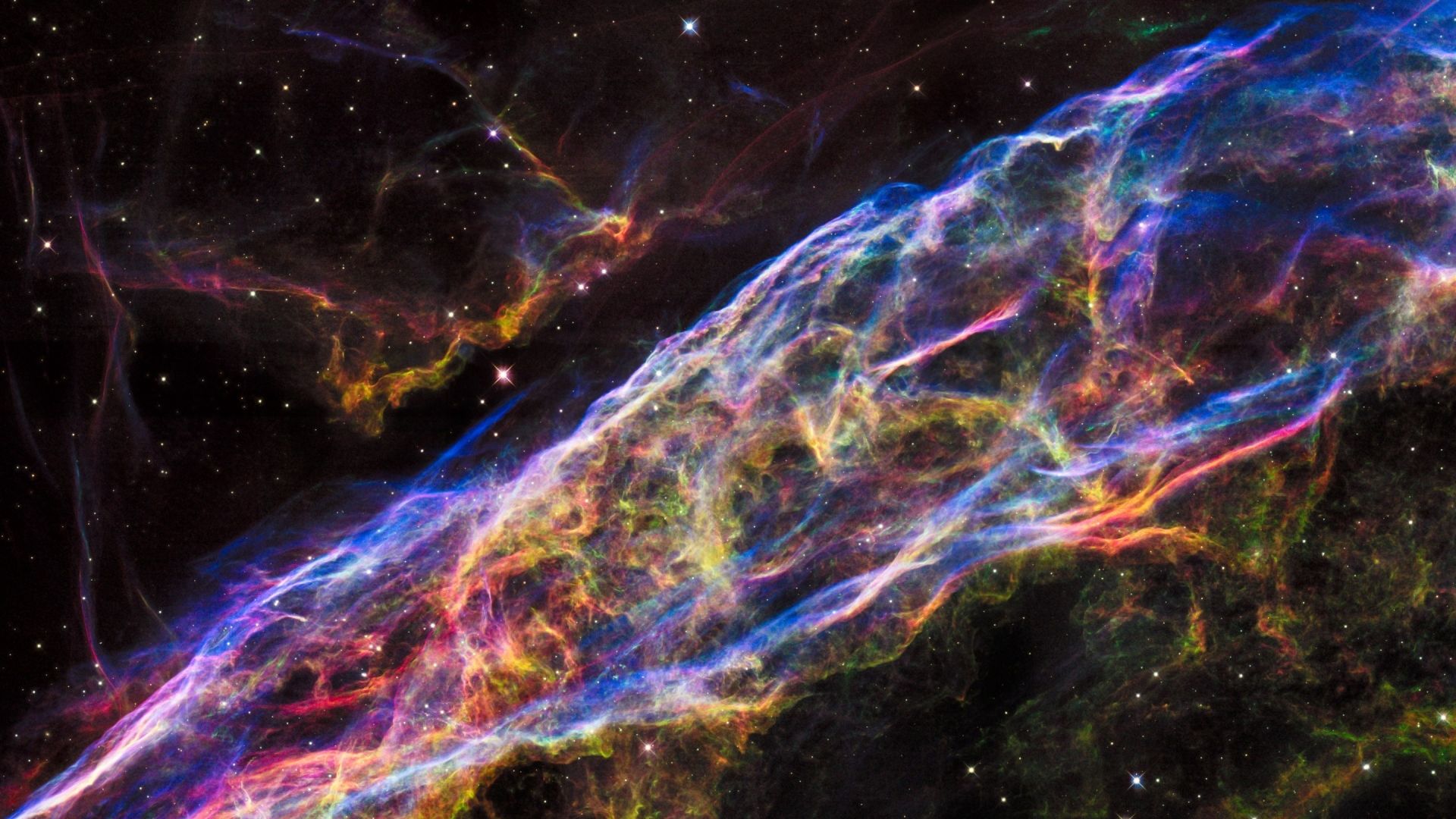 Veil Nebula Hubble Wallpaper - Hubble Telescope - HD Wallpaper 