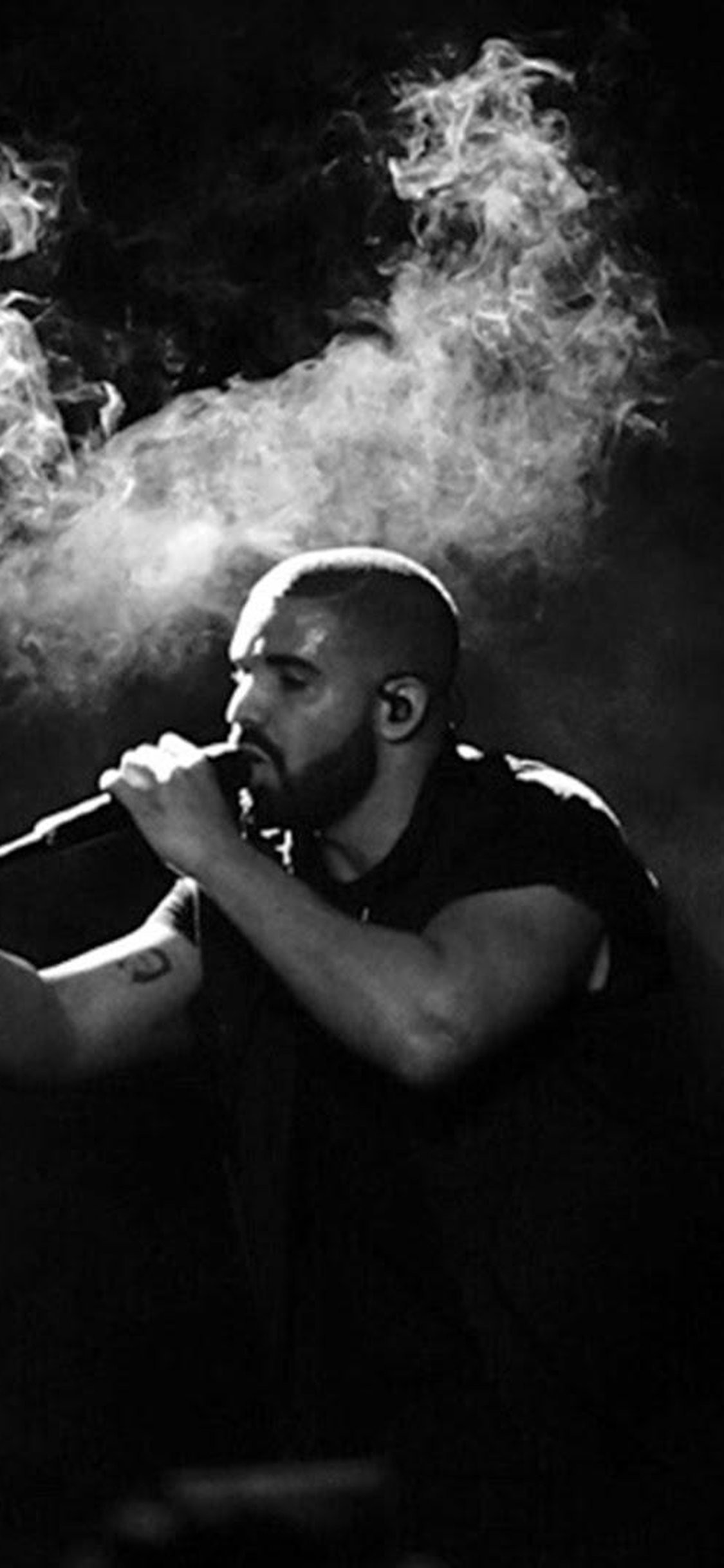 1125x2436, Iphone X Smoke Performance Drake Rapper - Iphone Drake Background - HD Wallpaper 