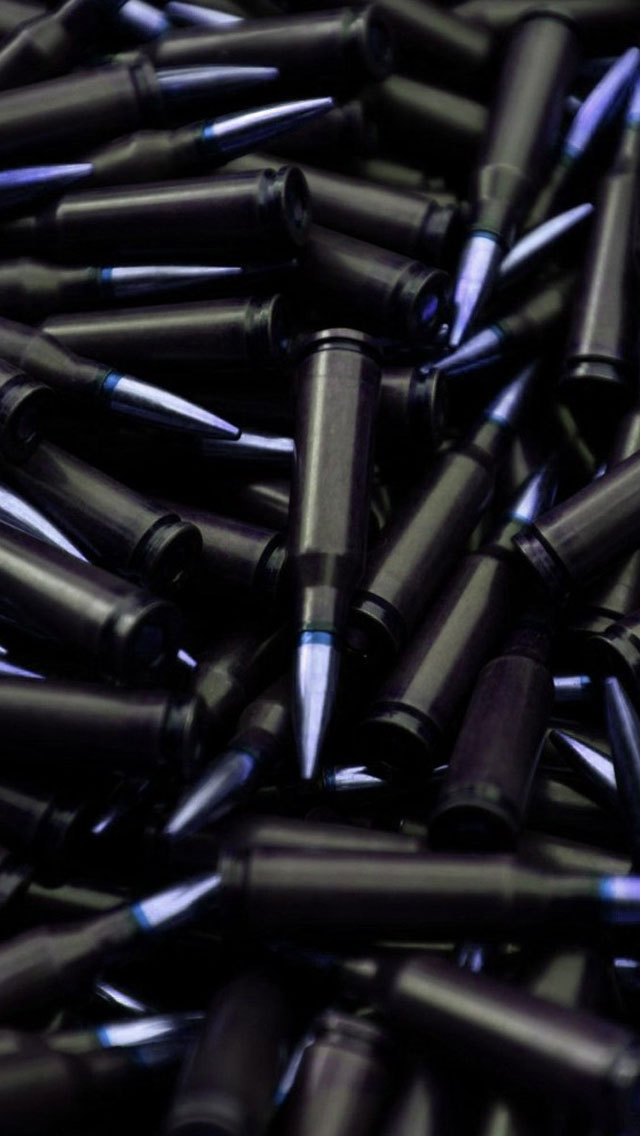 Ammunition Bullets Iphone Wallpaper - Black And Gold Bullets - HD Wallpaper 