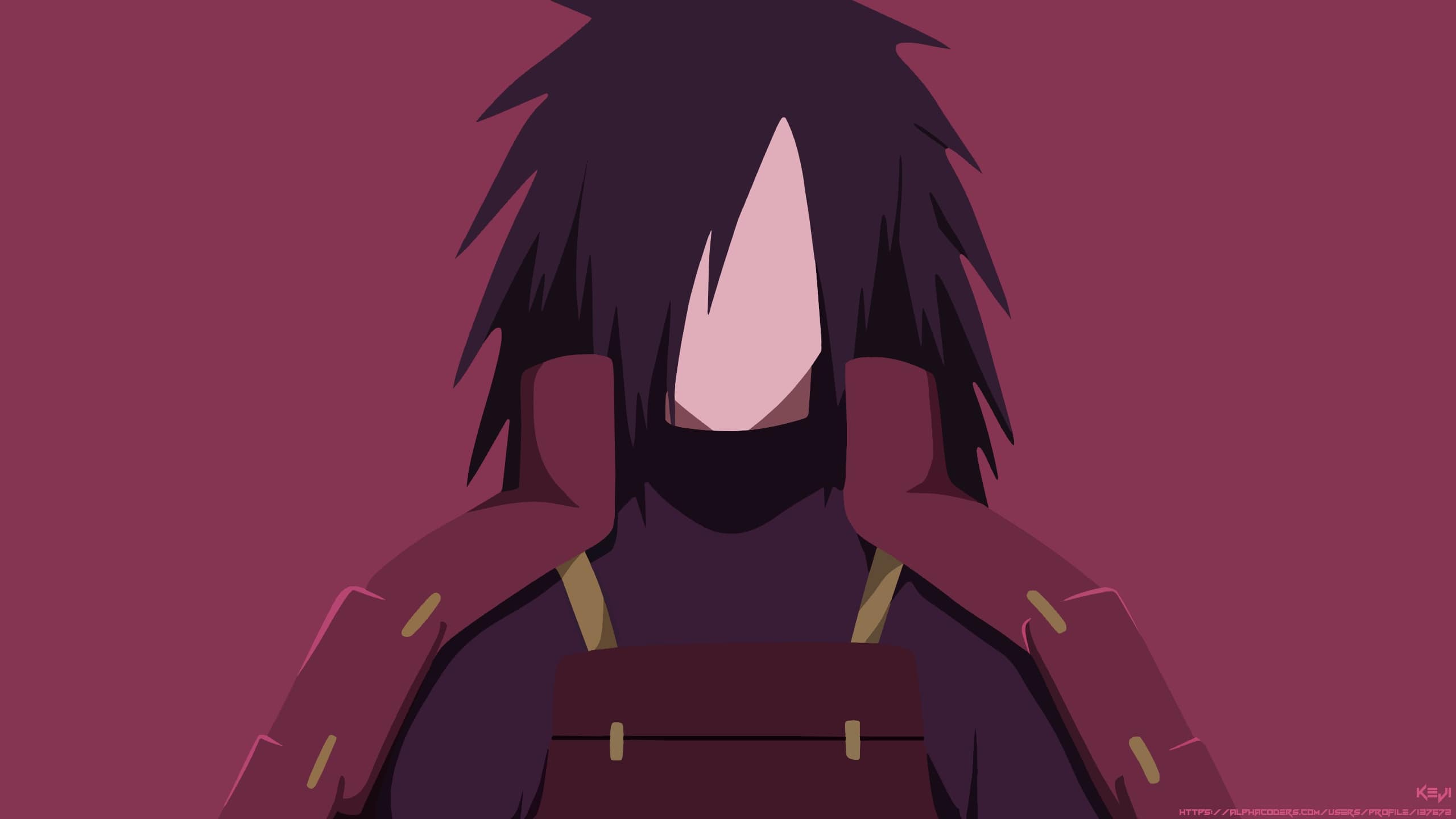 Wallpaper Of Anime, Madara Uchiha, Minimalist, Naruto - Madara Uchiha Wallpaper Black - HD Wallpaper 