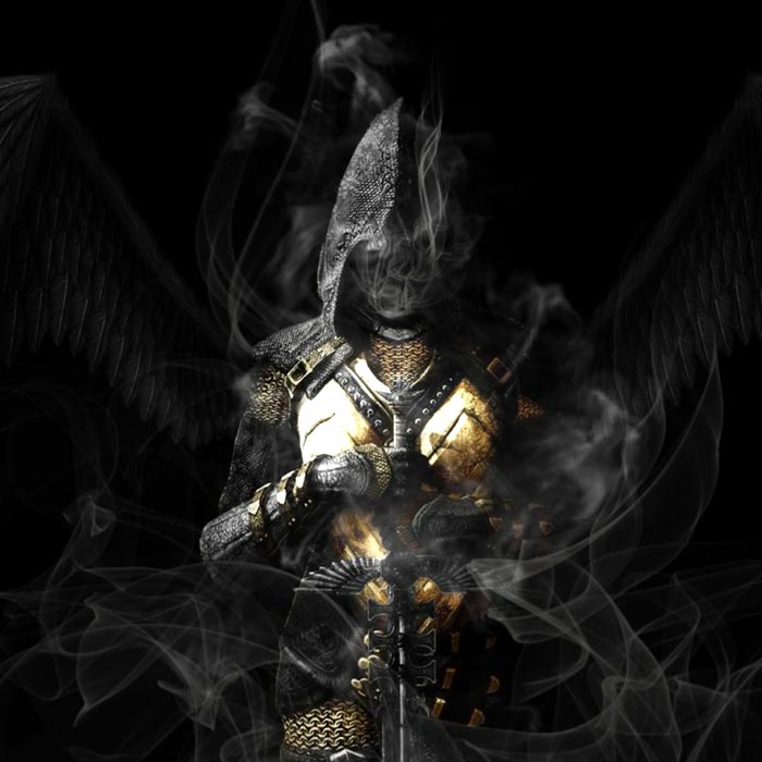 Smoking Angel Soldier Wallpaper Engine - Dark Angel - HD Wallpaper 