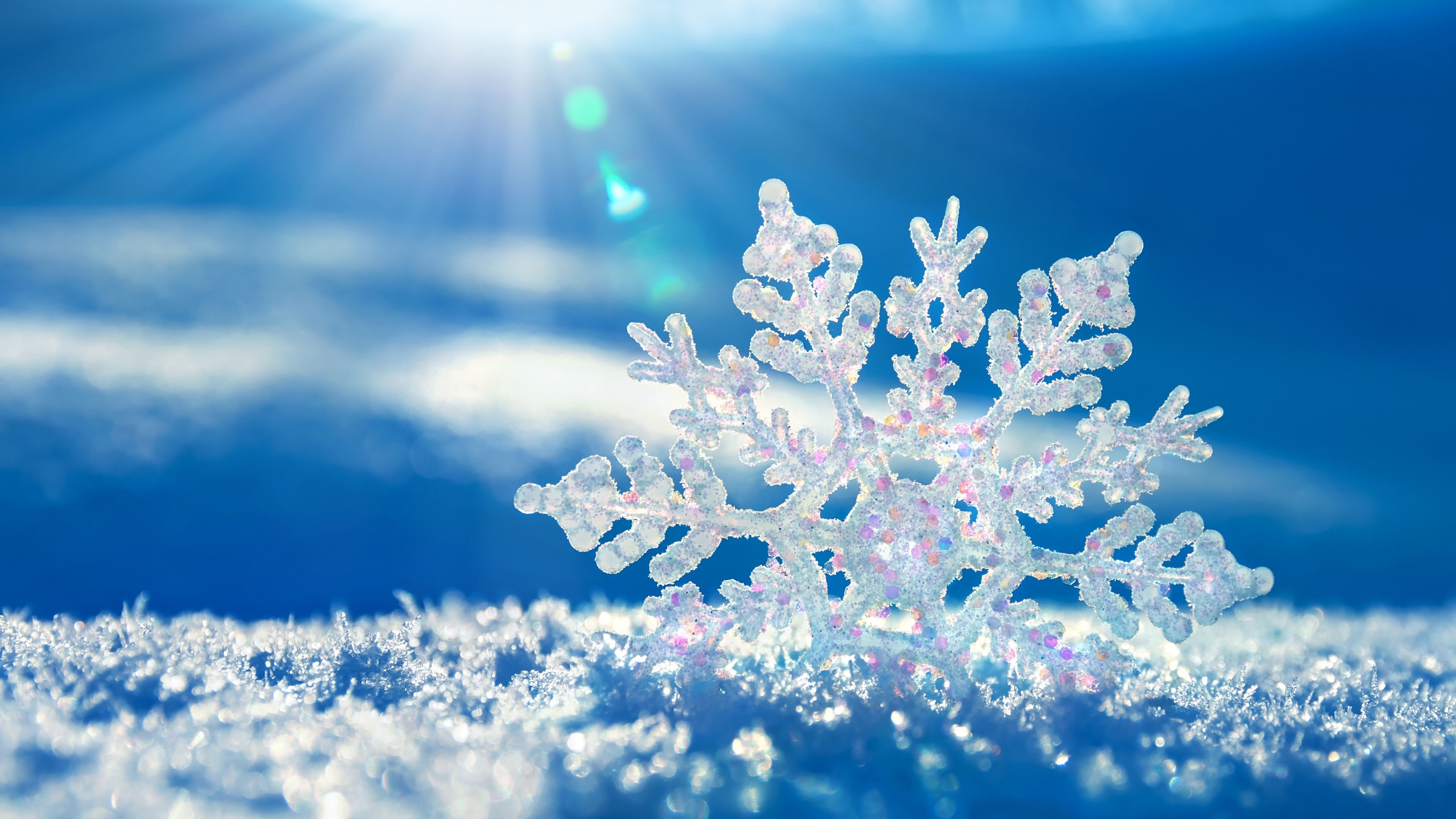 Preview Wallpaper Snow, Snowflake, Winter 
 Data-src - Snow Wallpaper 4k - HD Wallpaper 