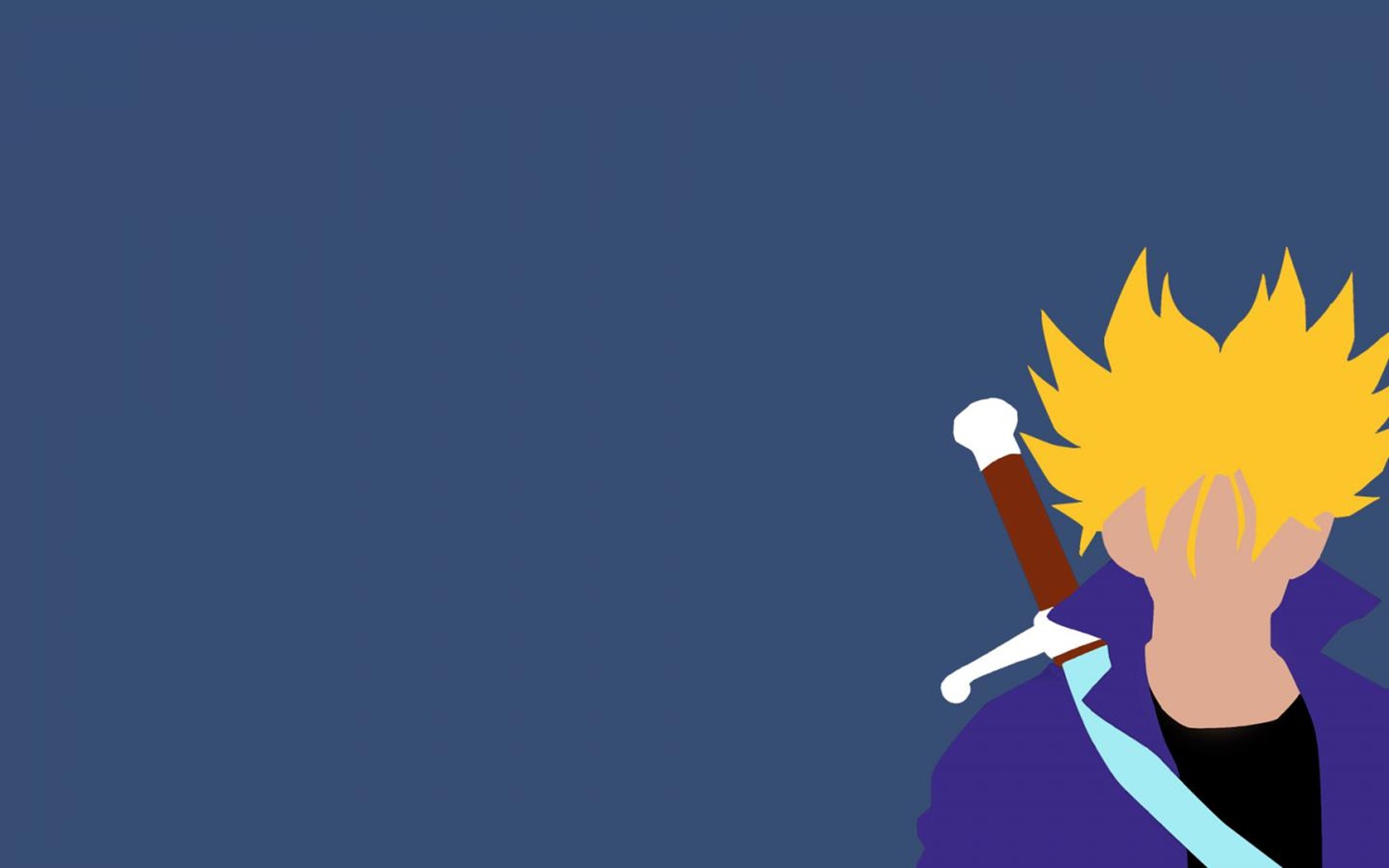 Future Trunks Desktop Wallpaper - Dragon Ball Z Minimalist - HD Wallpaper 