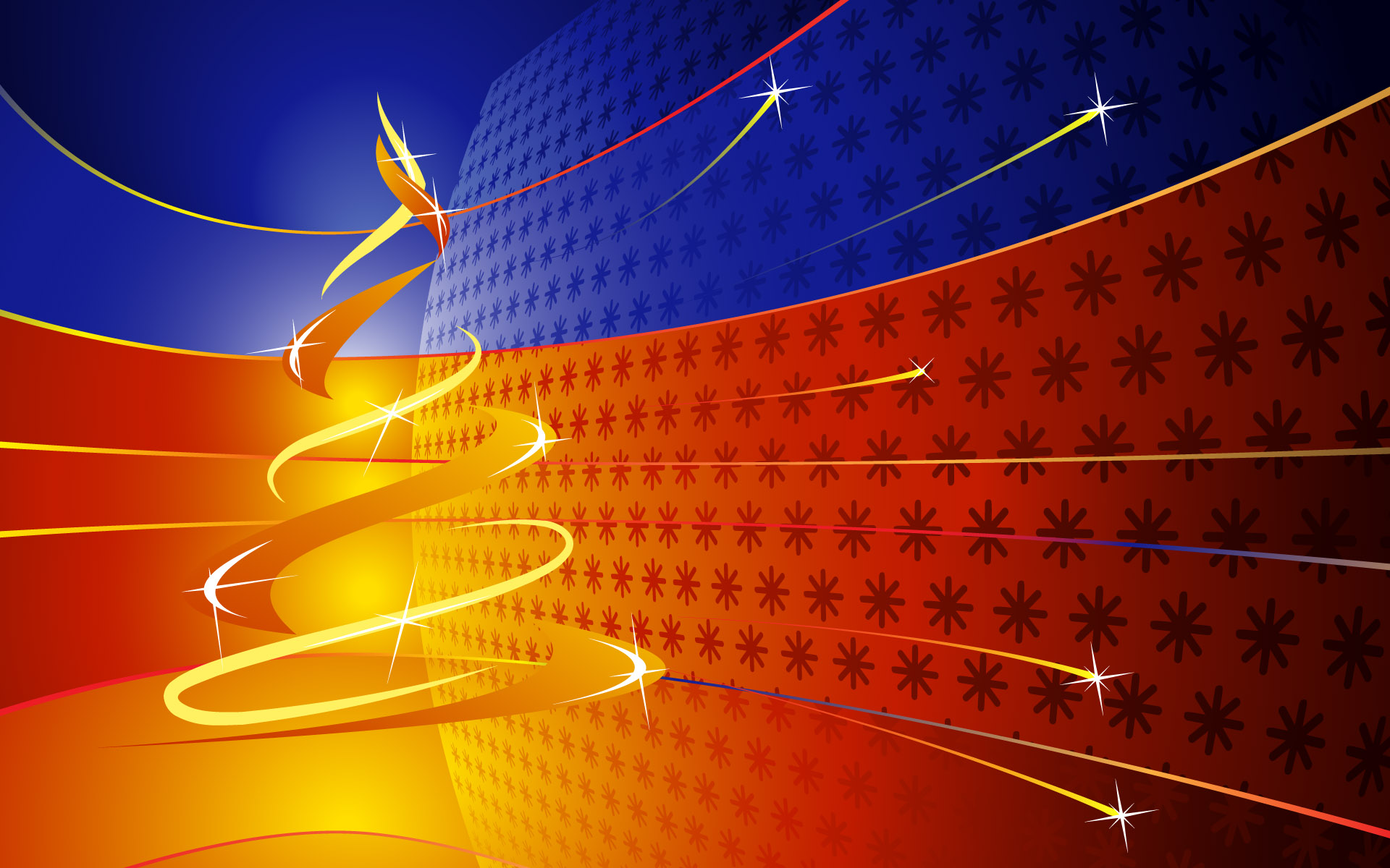 Christmas Abstract Hd - Blue Red Yellow Background - HD Wallpaper 