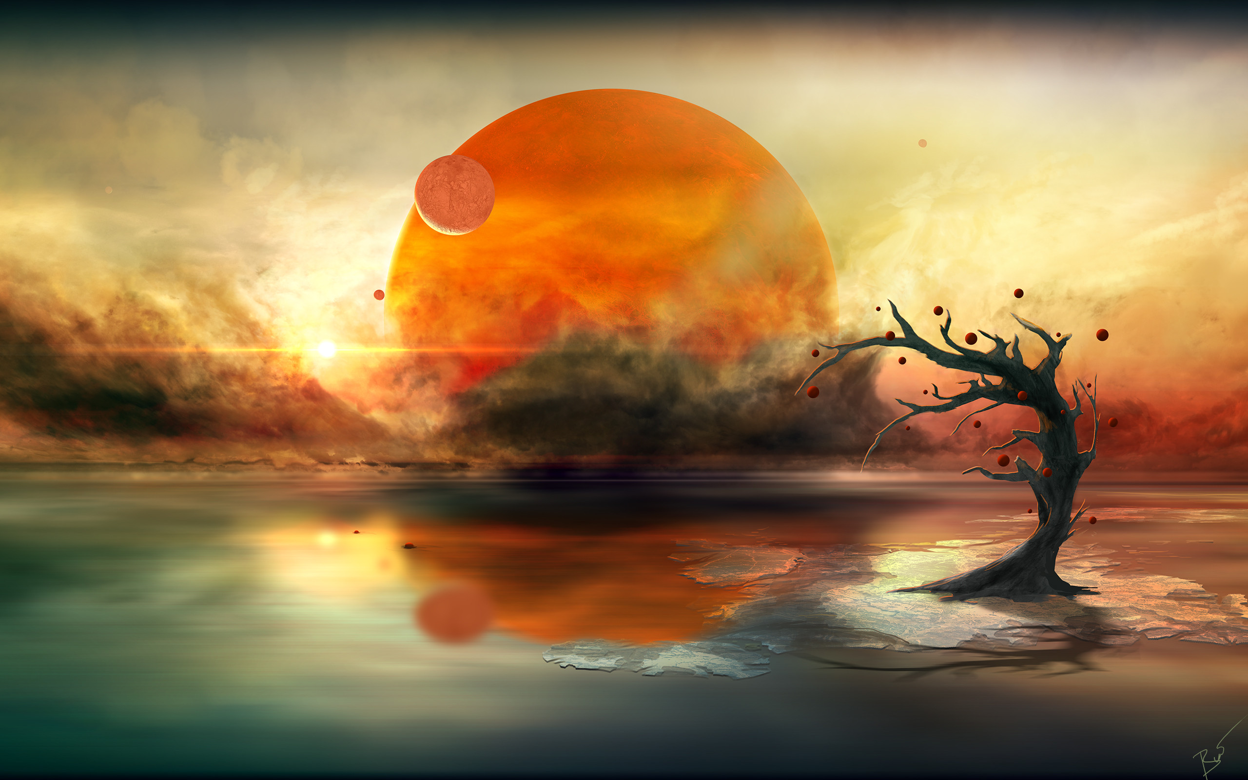 Alien Calm Wallpaper - Fantasy Wallpaper Sun - HD Wallpaper 