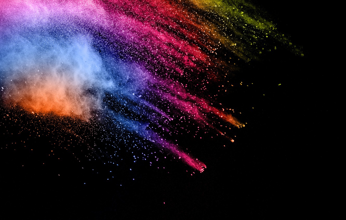 Photo Wallpaper Squirt, Background, Paint, Black, Colors, - Color Smoke