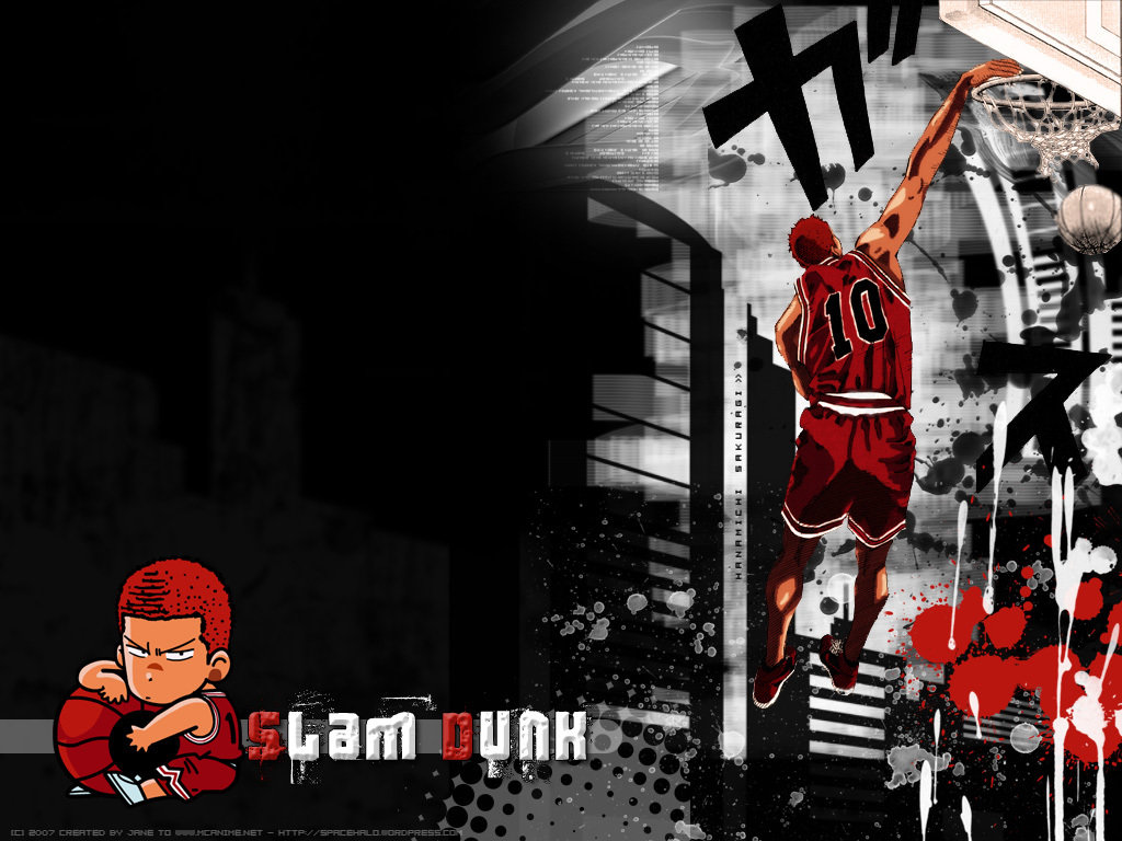 High Resolution Slam Dunk Hd Background Id - Hanamichi Sakuragi Wallpaper Hd - HD Wallpaper 