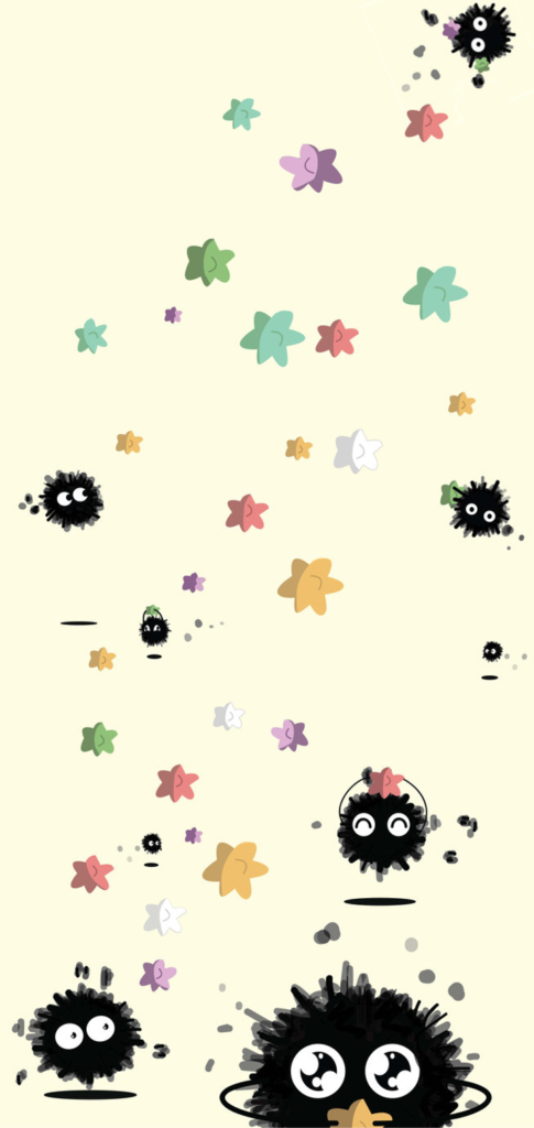 Galaxy S10 And Galaxy S10e Wallpaper Of Susuwatari - Spirited Away Soot Sprites - HD Wallpaper 