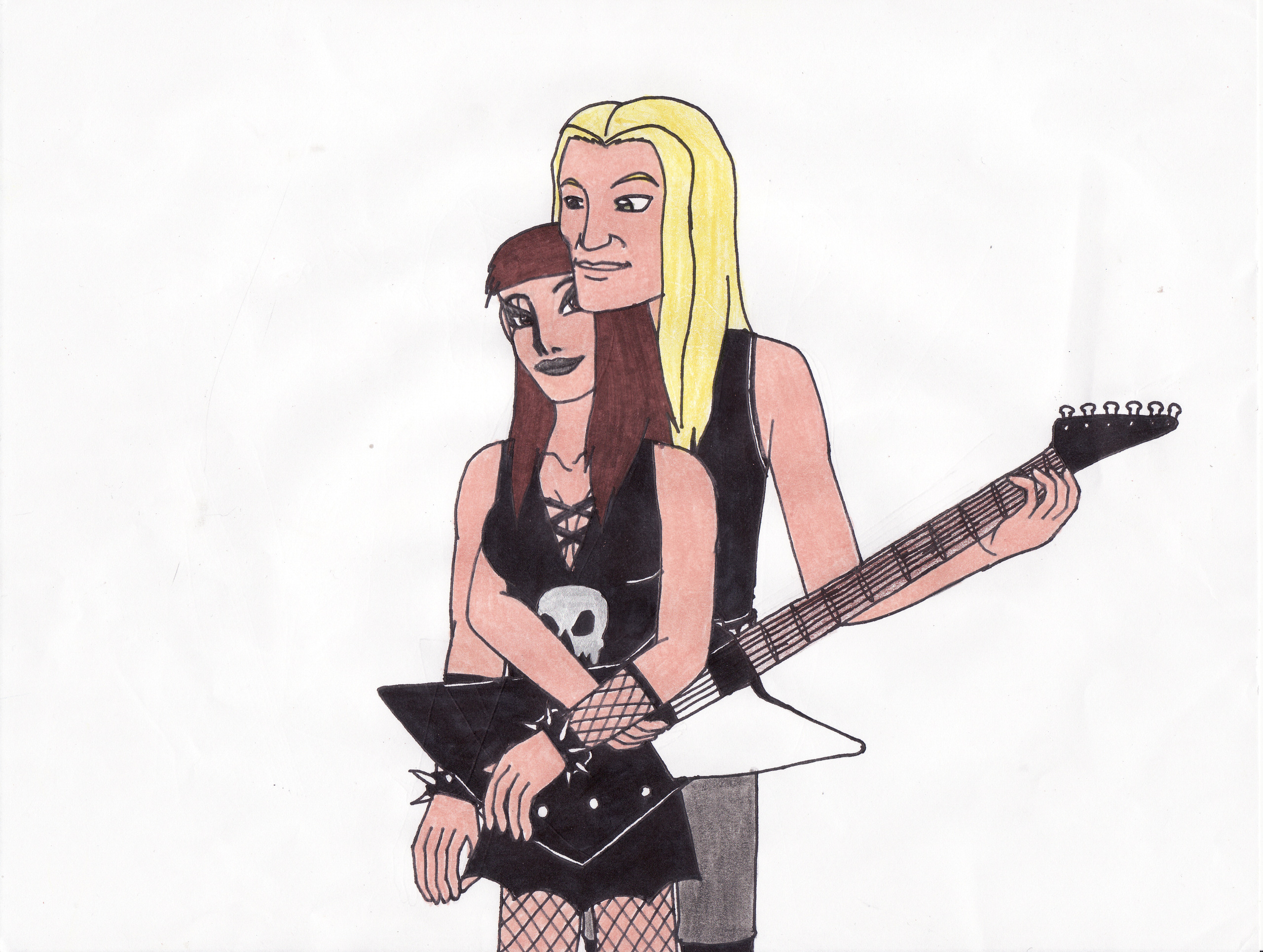 Ally And Skwisgaar - Metalocalypse Skwisgaar - HD Wallpaper 