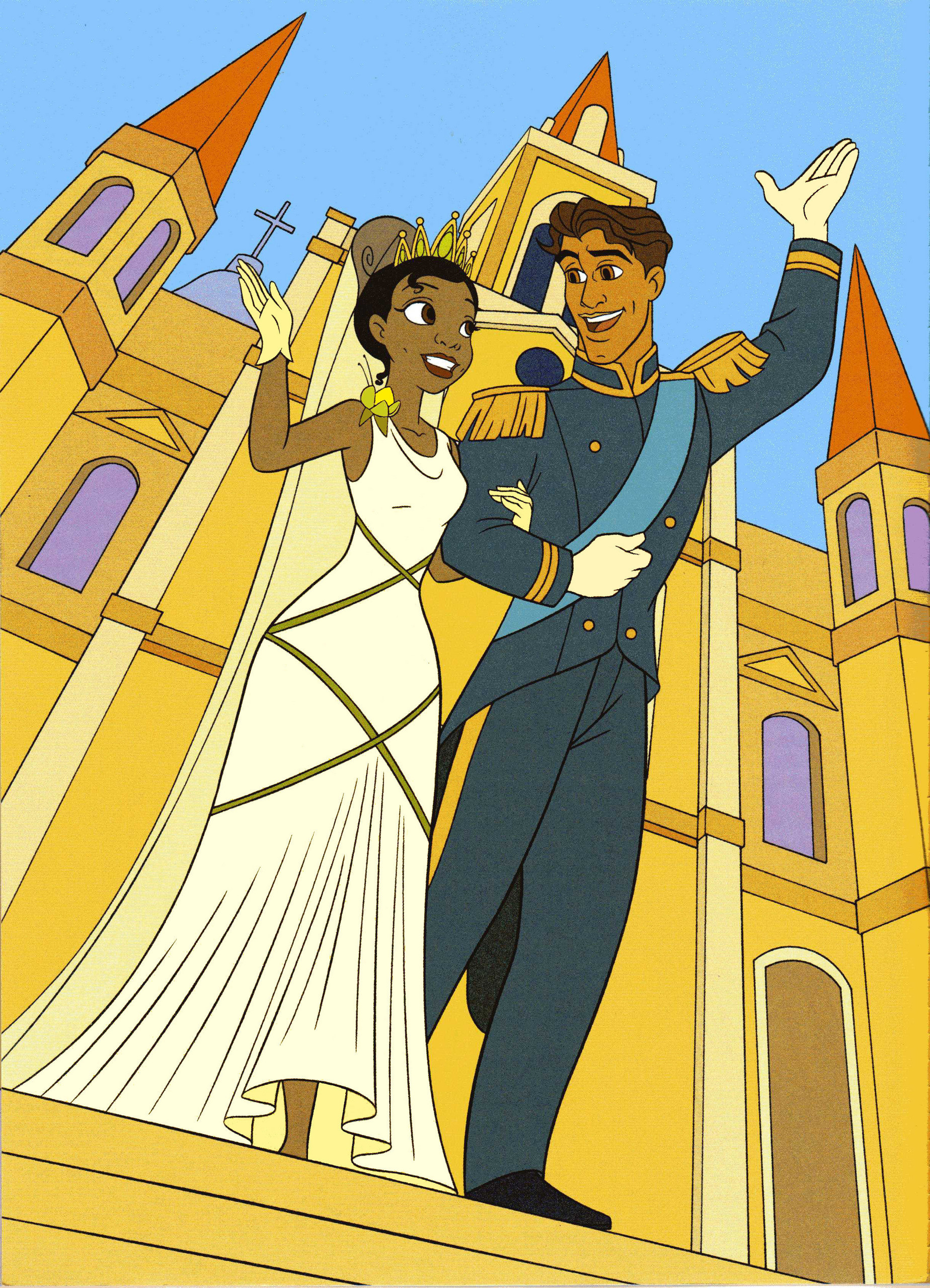 Naveen & Tiana Images Tiana & Naveen S Human Wedding - Tiana And Naveen Human - HD Wallpaper 