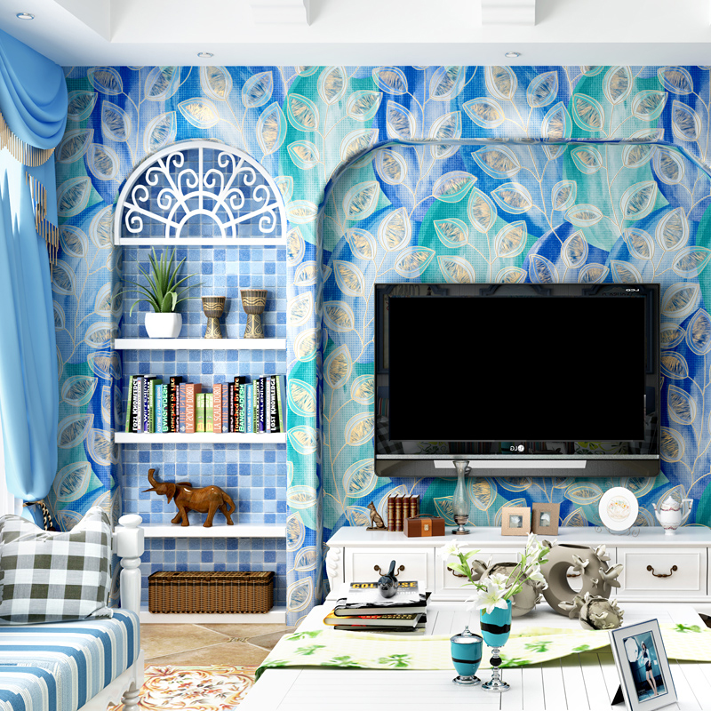 Mediterranean Relief Wallpaper 3d Pastoral Living Room - Wallpaper - HD Wallpaper 