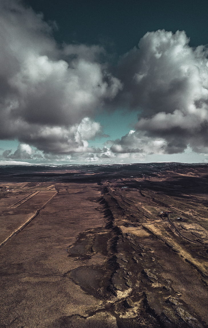 Clouds, Aerial View, Prominency, Relief, Landscape, - Landscape - HD Wallpaper 