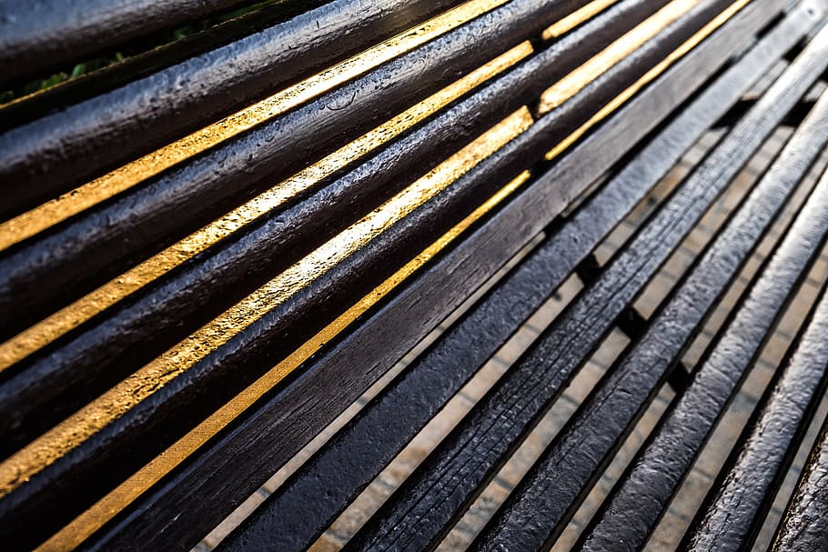 Bank, Wood, Dawn, Sun, Park, Rest, Soledad, Peace, - Wood - HD Wallpaper 