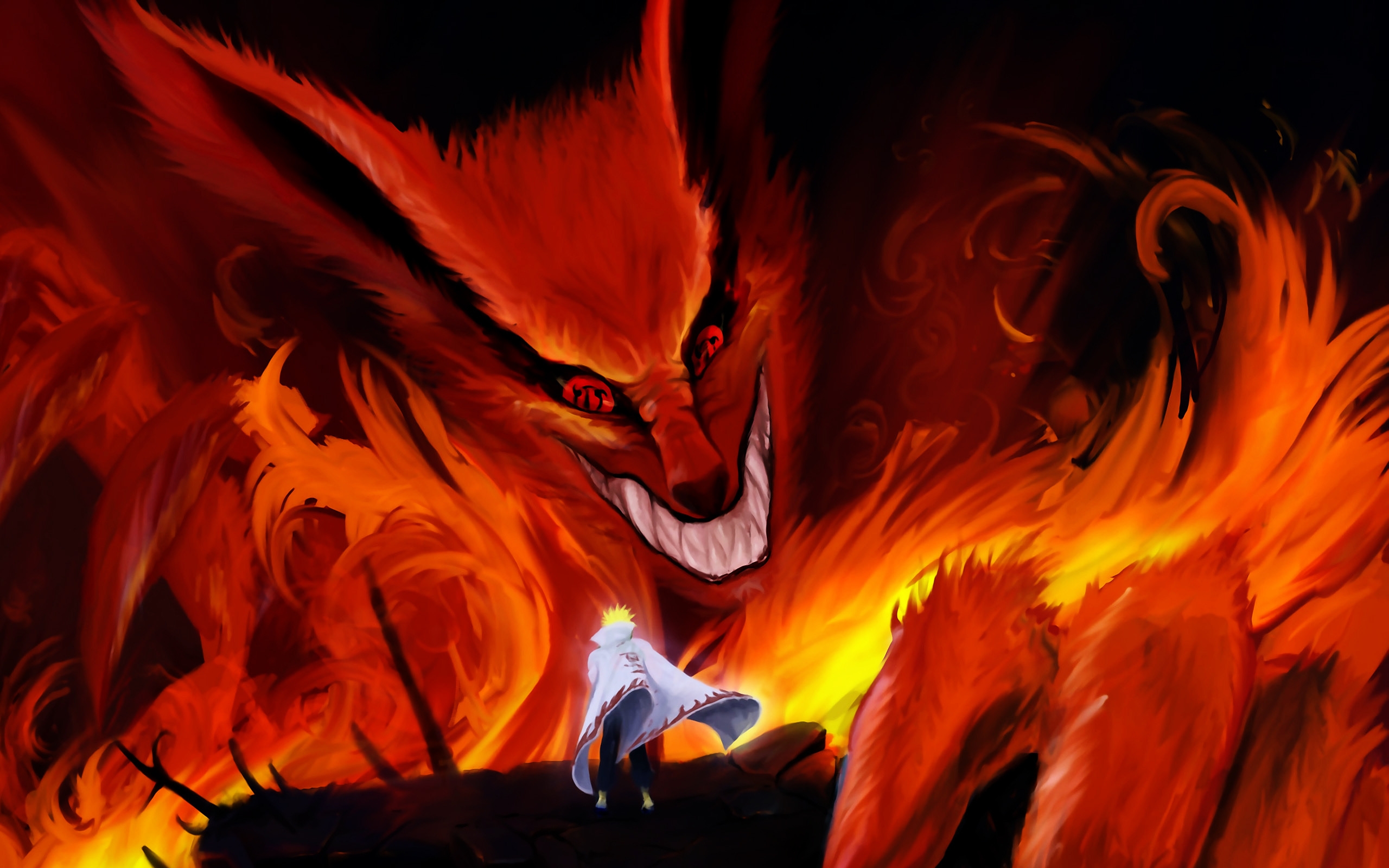 Demon Naruto Nine Tails Fox - HD Wallpaper 