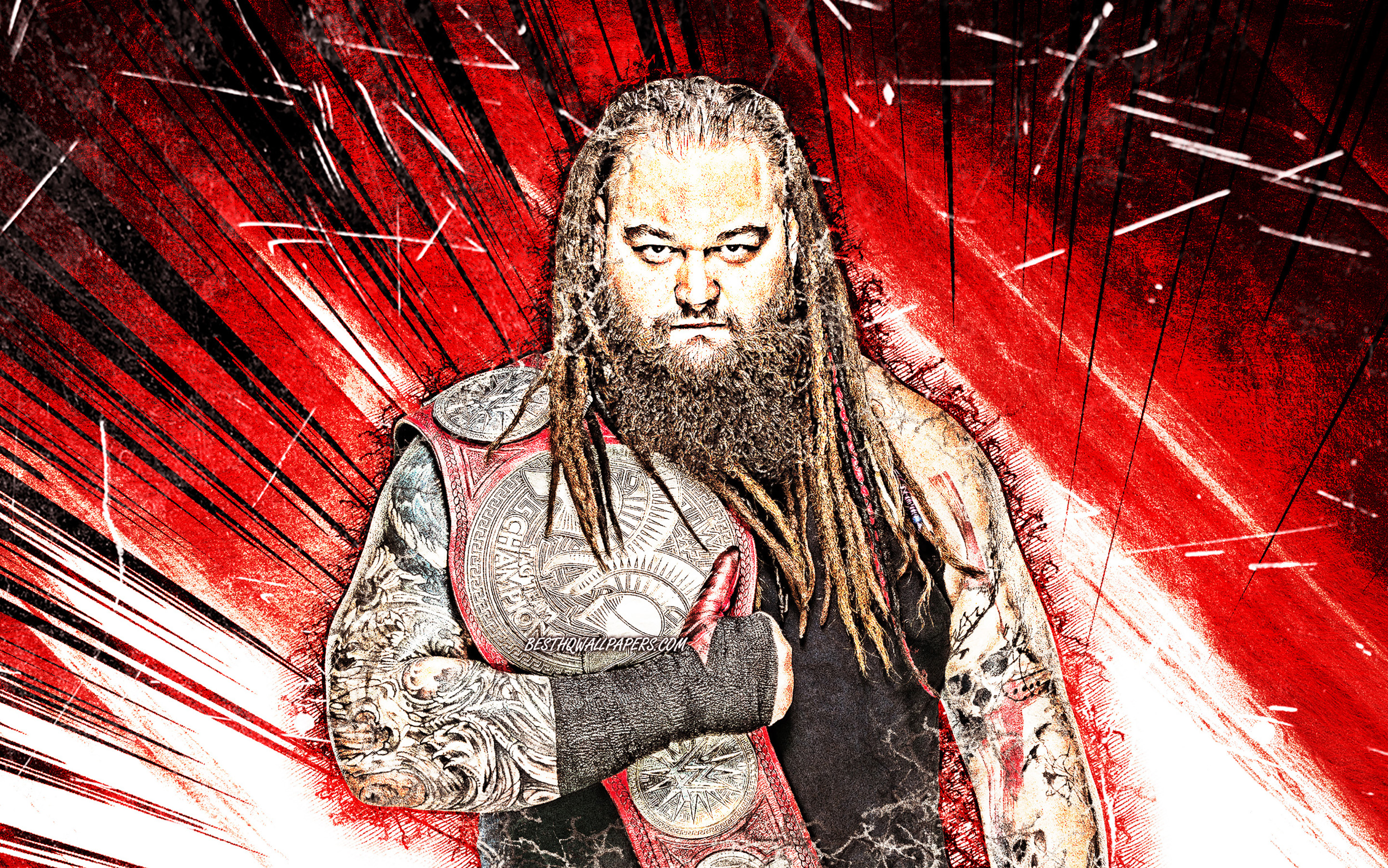 Bray Wyatt, Grunge Art, Wwe, American Wrestlers, Red - Max Verstappen Wallpaper 2019 - HD Wallpaper 