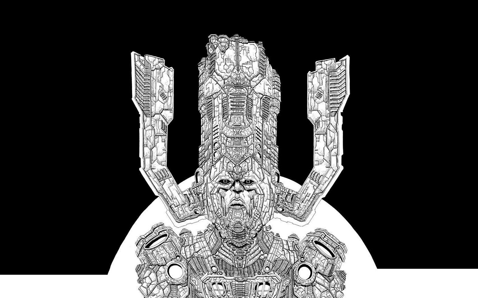 Galactus Drawing - HD Wallpaper 