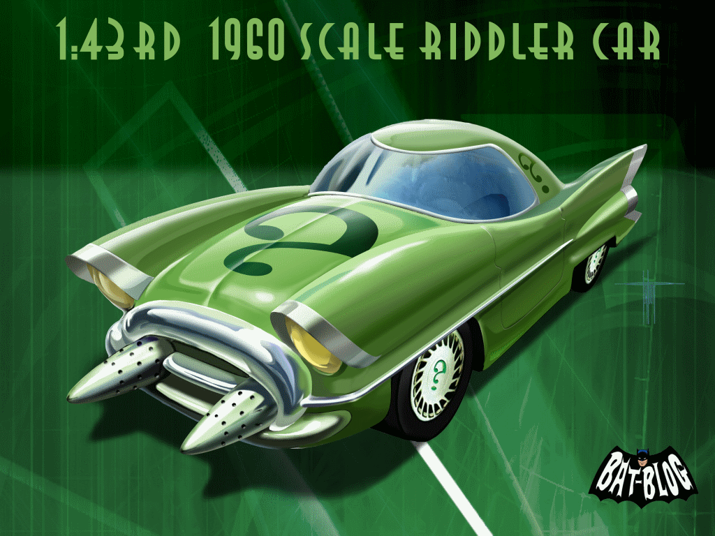 Corgi Toys Batman Riddler Car Production Art - Riddler Vehicle - HD Wallpaper 