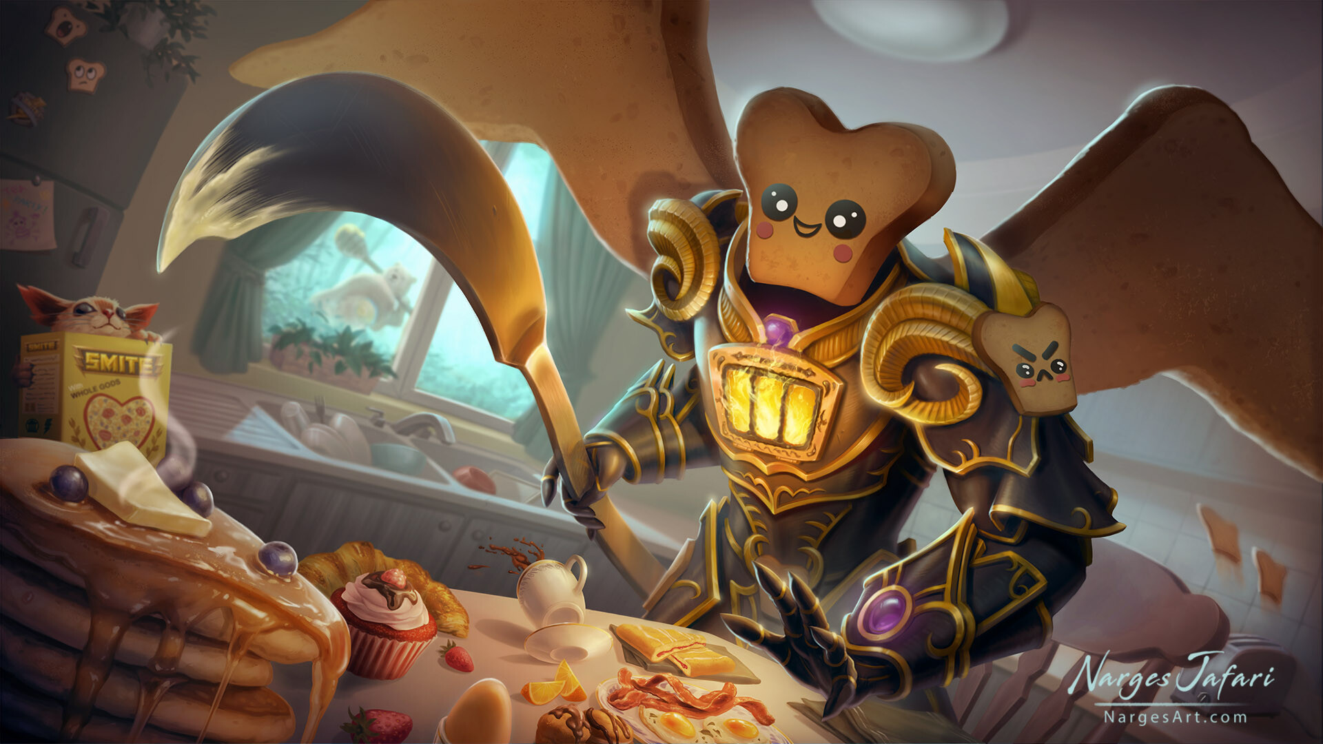 Smite Thanatoast Skin - HD Wallpaper 