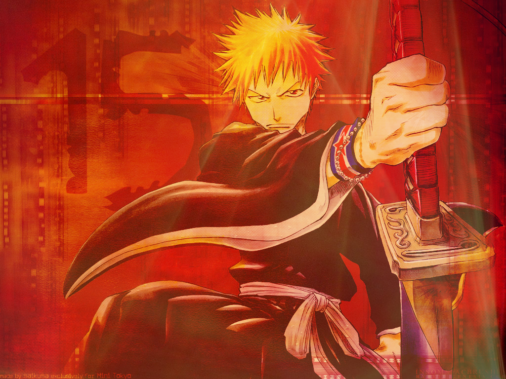 Kubo Tite, Bleach, Zangetsu, Ichigo Kurosaki Wallpaper - Bleach - HD Wallpaper 