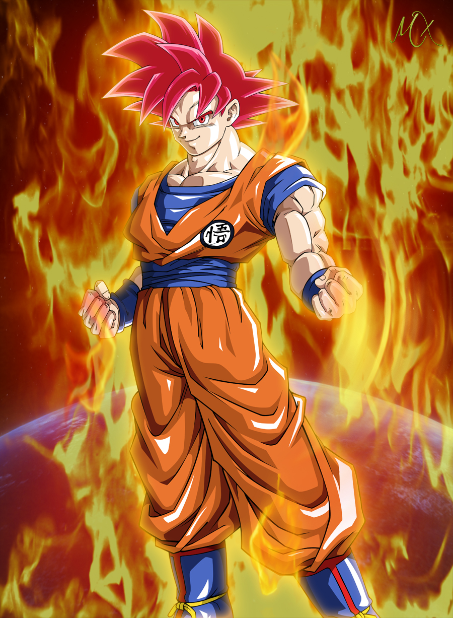 Goku God Wallpaper Iphone - Songoku Super Saiyan God - HD Wallpaper 