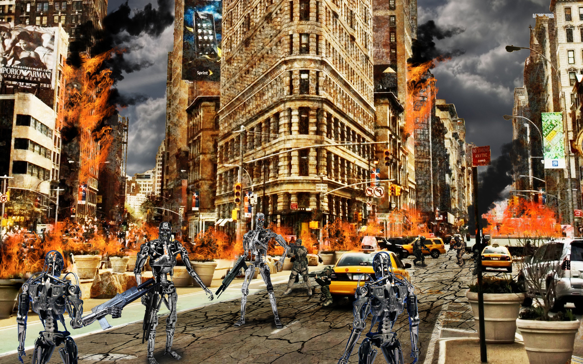 New York Manhattan Street - HD Wallpaper 