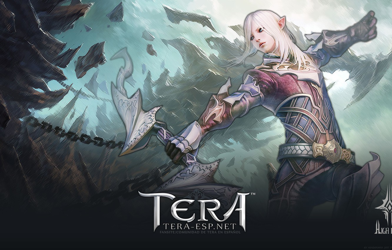 Photo Wallpaper Girl, Ruins, Elf, Tera, Tera Online, - Tera High Elf Female Sorcerer - HD Wallpaper 