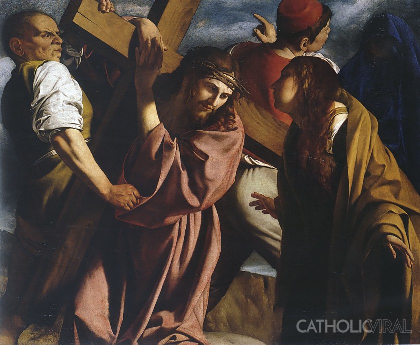 The Meeting On The Way Of The Cross - Way Of The Cross Paintings - HD Wallpaper 