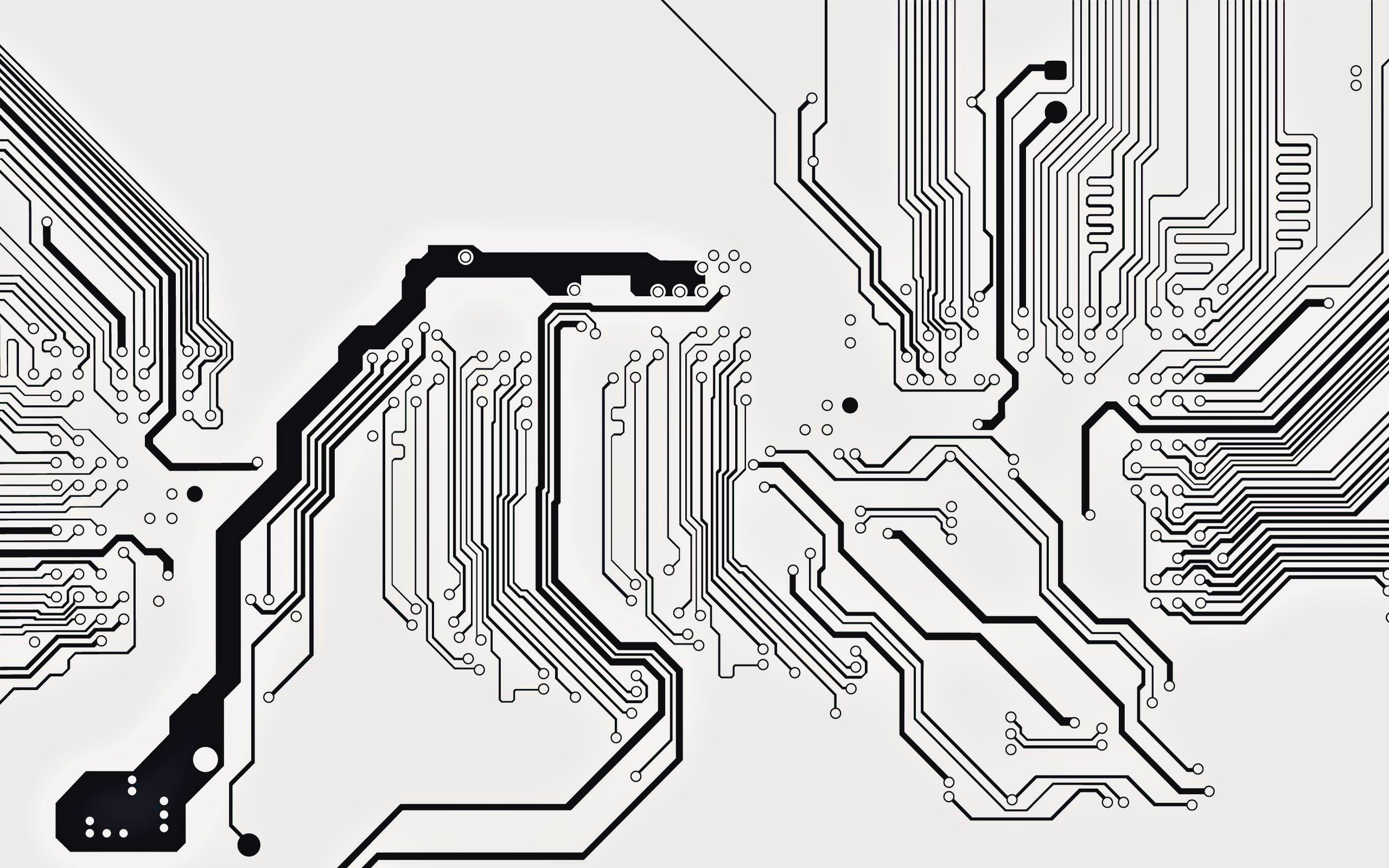 Electronics Machine Technology Circuit Electronic Computer - Electronic Wallpaper Black And White - HD Wallpaper 