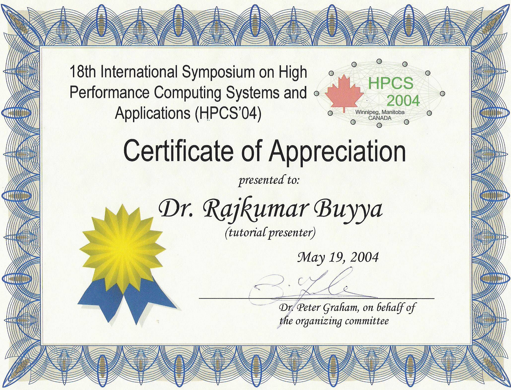 Rajkumar Buyya S Home Page - Medical Conference Certificate Template - HD Wallpaper 